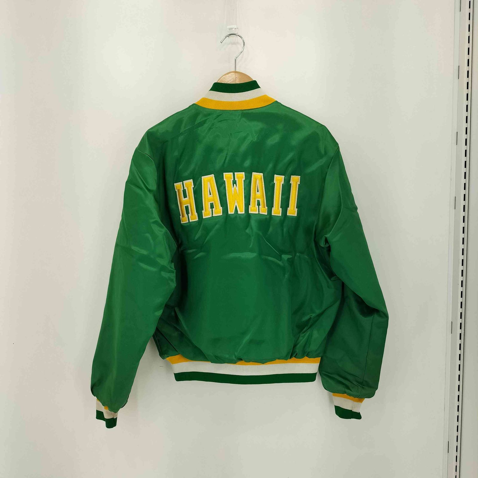 スウィングスター SWINGSTER 80s HAWAII カレッジ刺繍 ナイロンスタジャン メンズ import M