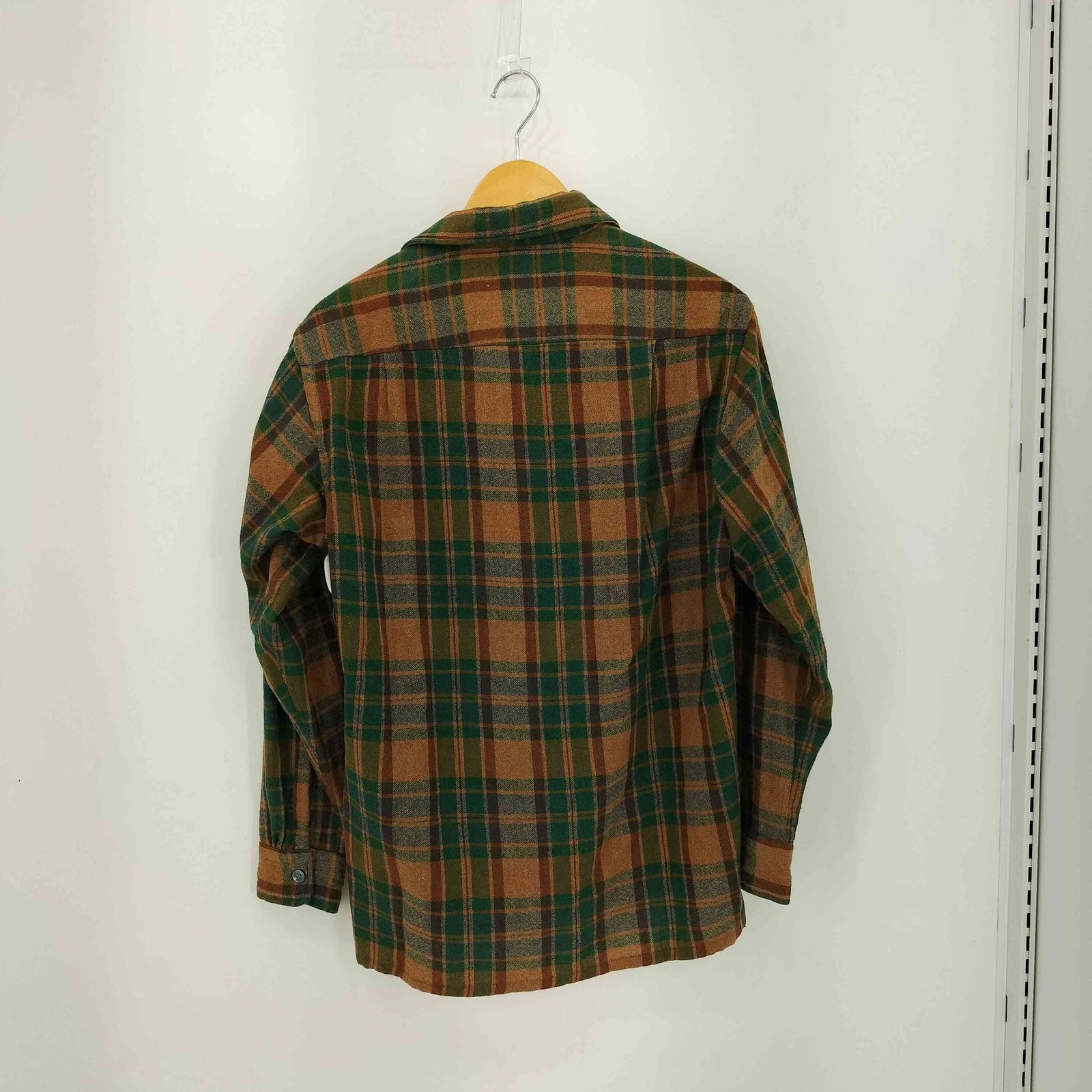 ペニーズタウンクラフト PENNEYS TOWNCRAFT 60s ウール ネル チェック 開襟 オープン シャツ メンズ M-15-15 1 2