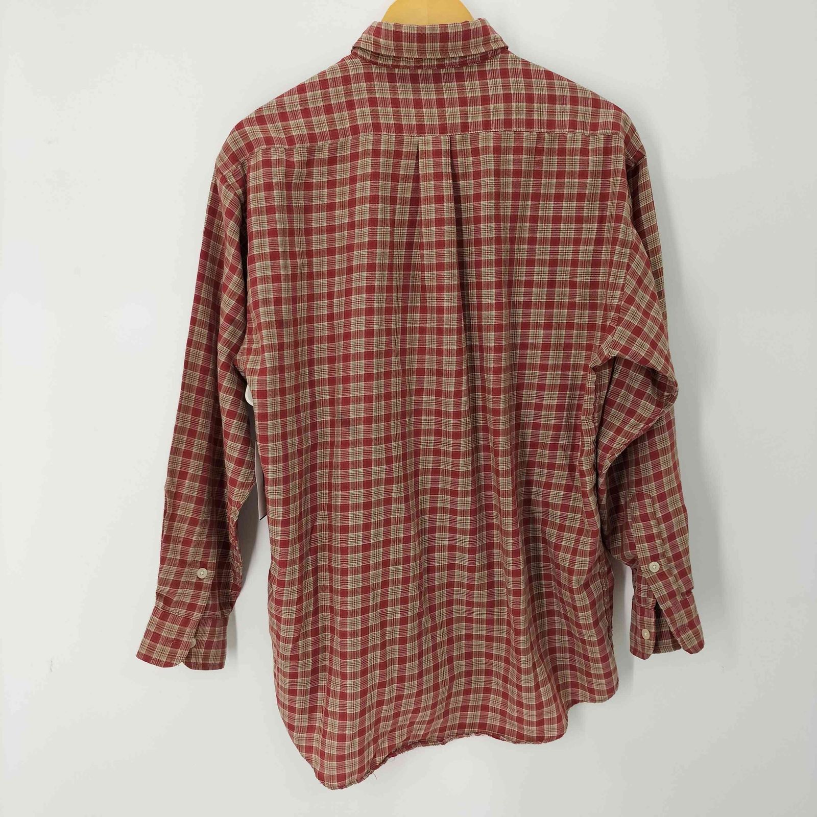 ステューシー Stussy 90s MADE IN USA ロゴ刺繍 チェック柄 BD 長袖ネルシャツ メンズ JPN L