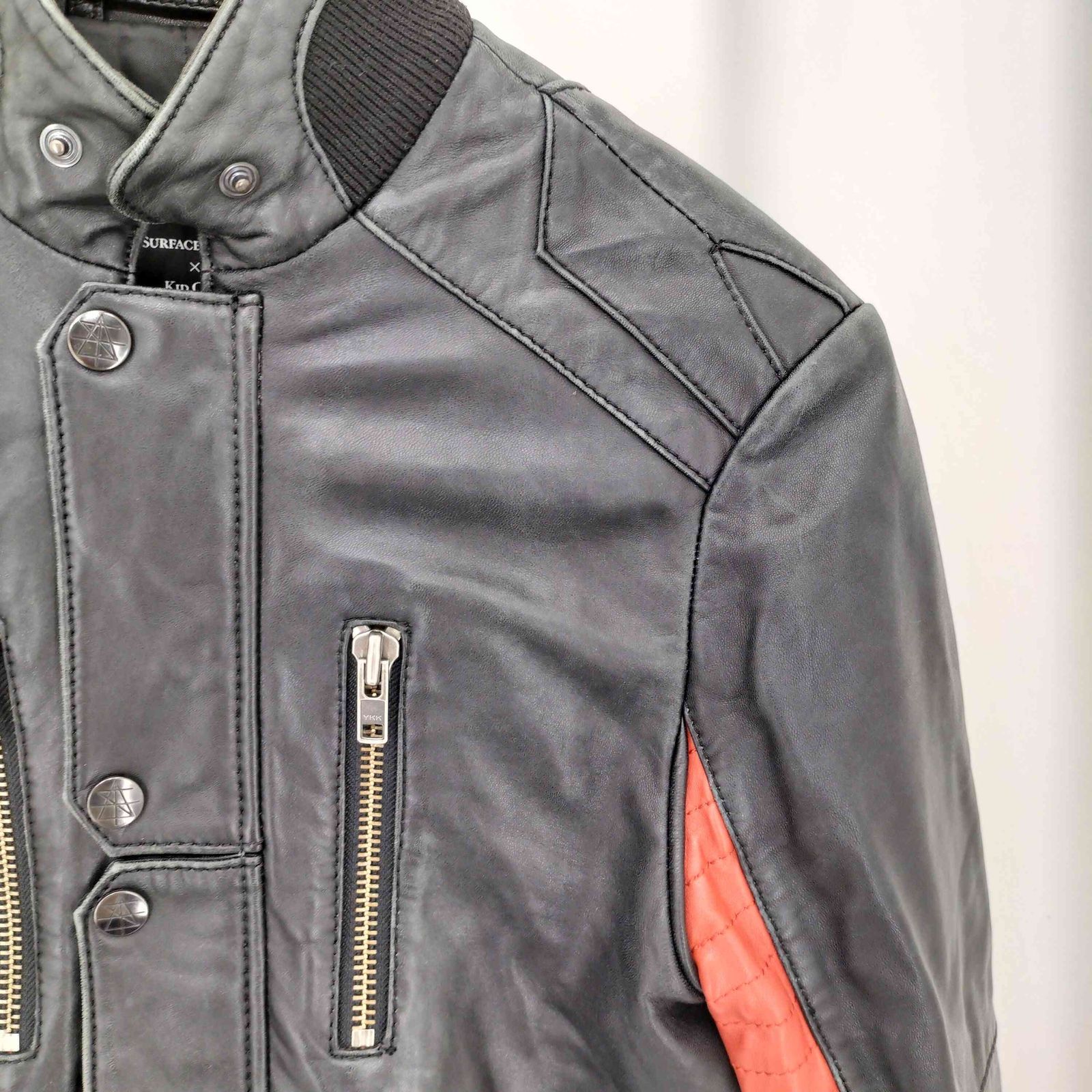 ユーズドフルギ 古着 SURFACE TO AIR × Kid Cudi ジッパーディティール スタンド バイ ライダースジャケット Street メンズ XS KANDAIZUMI_COM