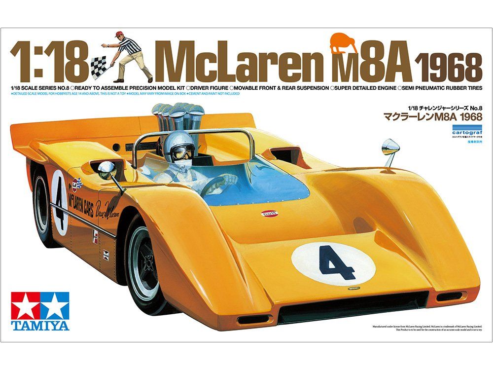 タミヤ 1 18 チャレンジャーシリーズ No.8 マクラーレン M8A 1968 プラモデル 10008