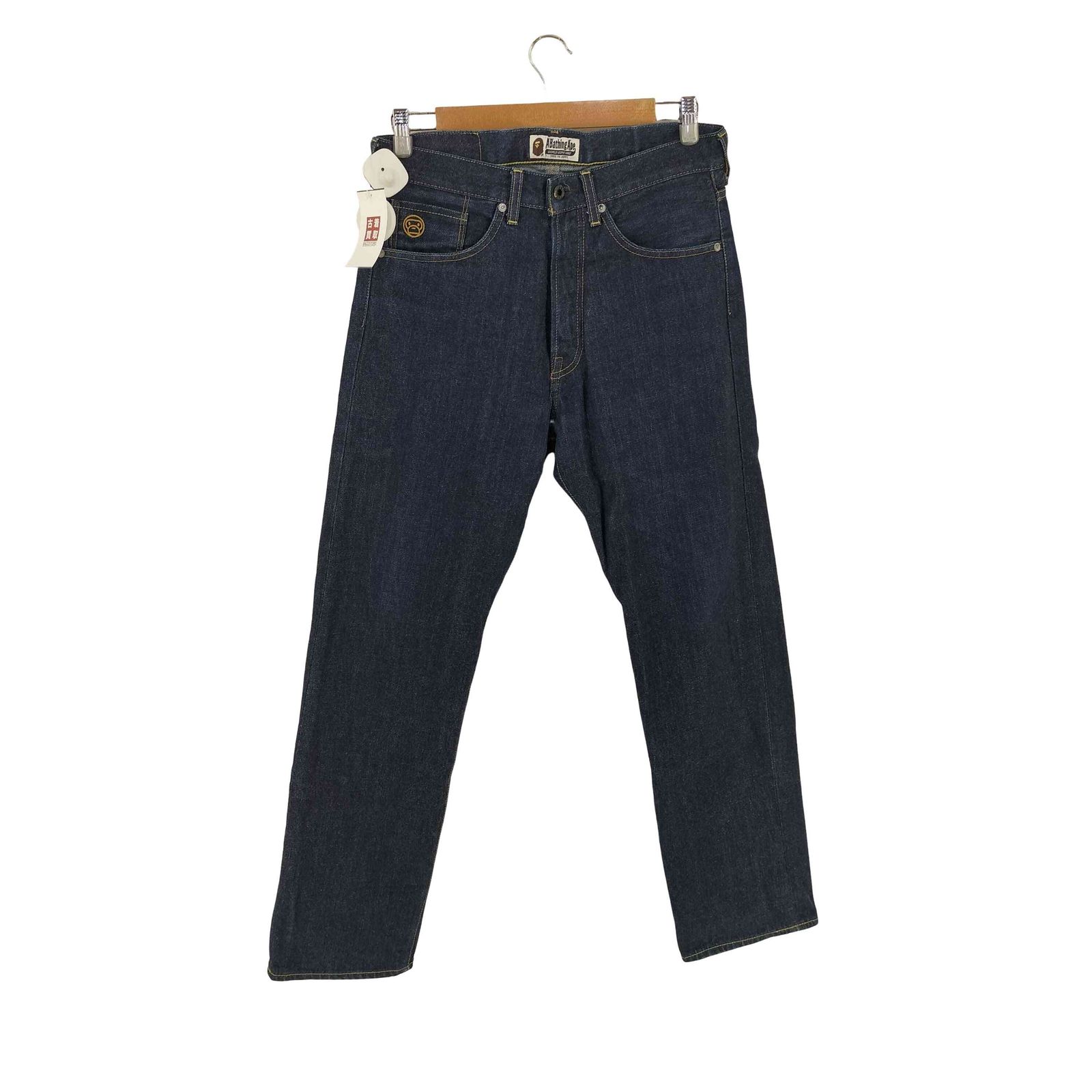 アベイシングエイプ A BATHING APE キャラクター刺繍デニムパンツ メンズ JPN S