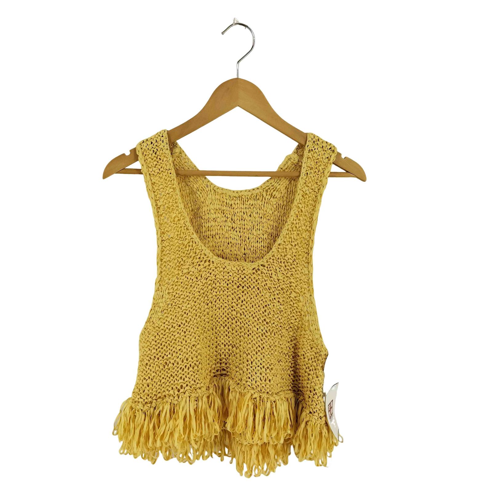 ユーズドフルギ 古着 RhodolirioN Fringe Vest - Ribbon Yarn レディース JPN S