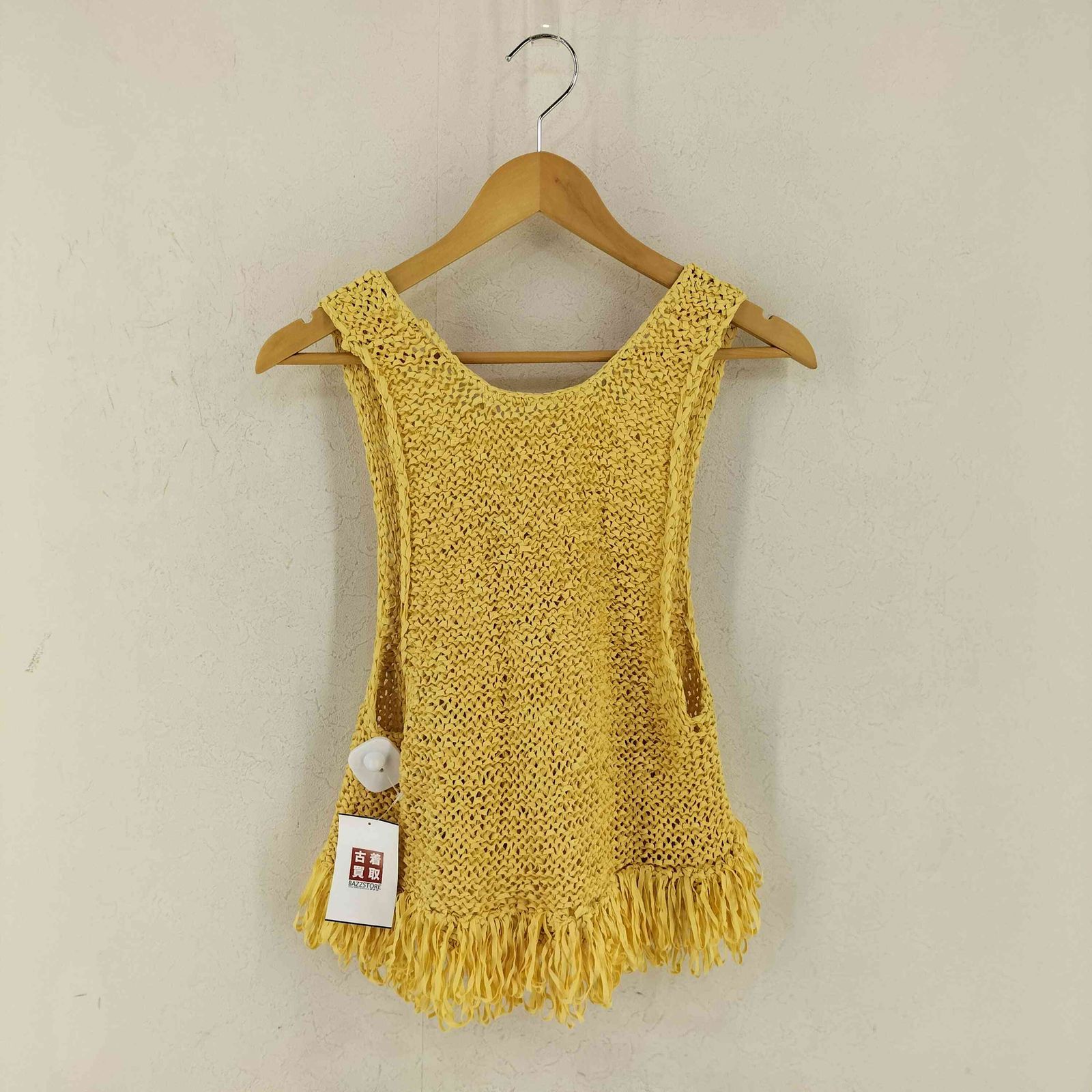 ユーズドフルギ 古着 RhodolirioN Fringe Vest - Ribbon Yarn レディース JPN S