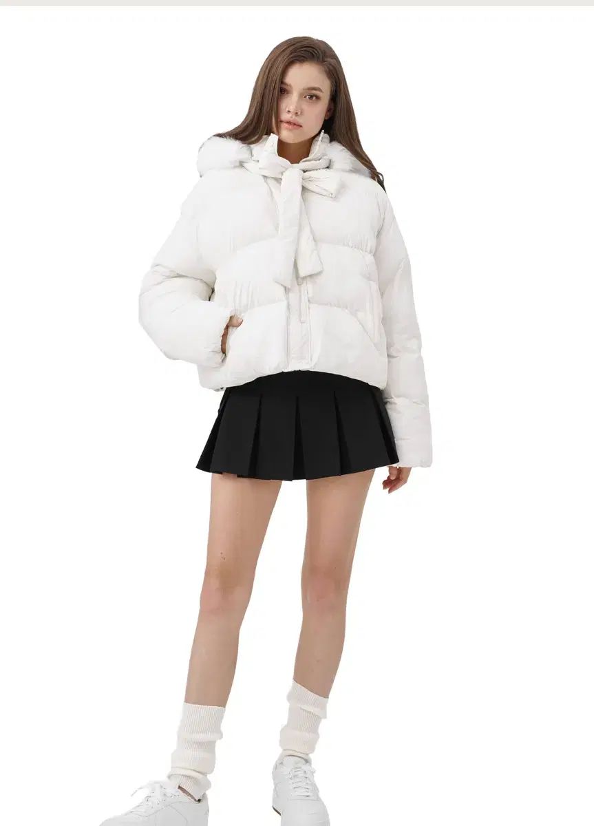 クリーシアー ダウン Snowy ribbon puff jacket