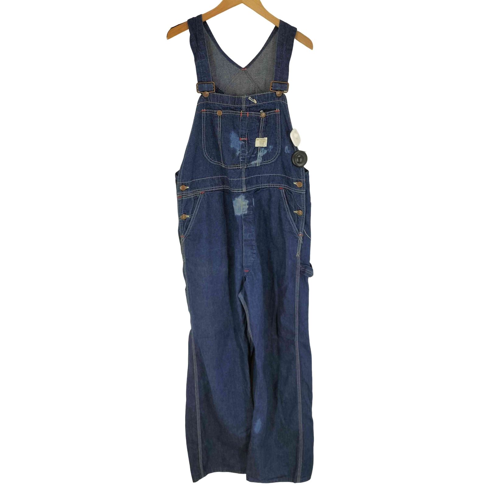 ビッグマック BIG MAC 70s aquare bak デニムオーバーオール メンズ 表記無