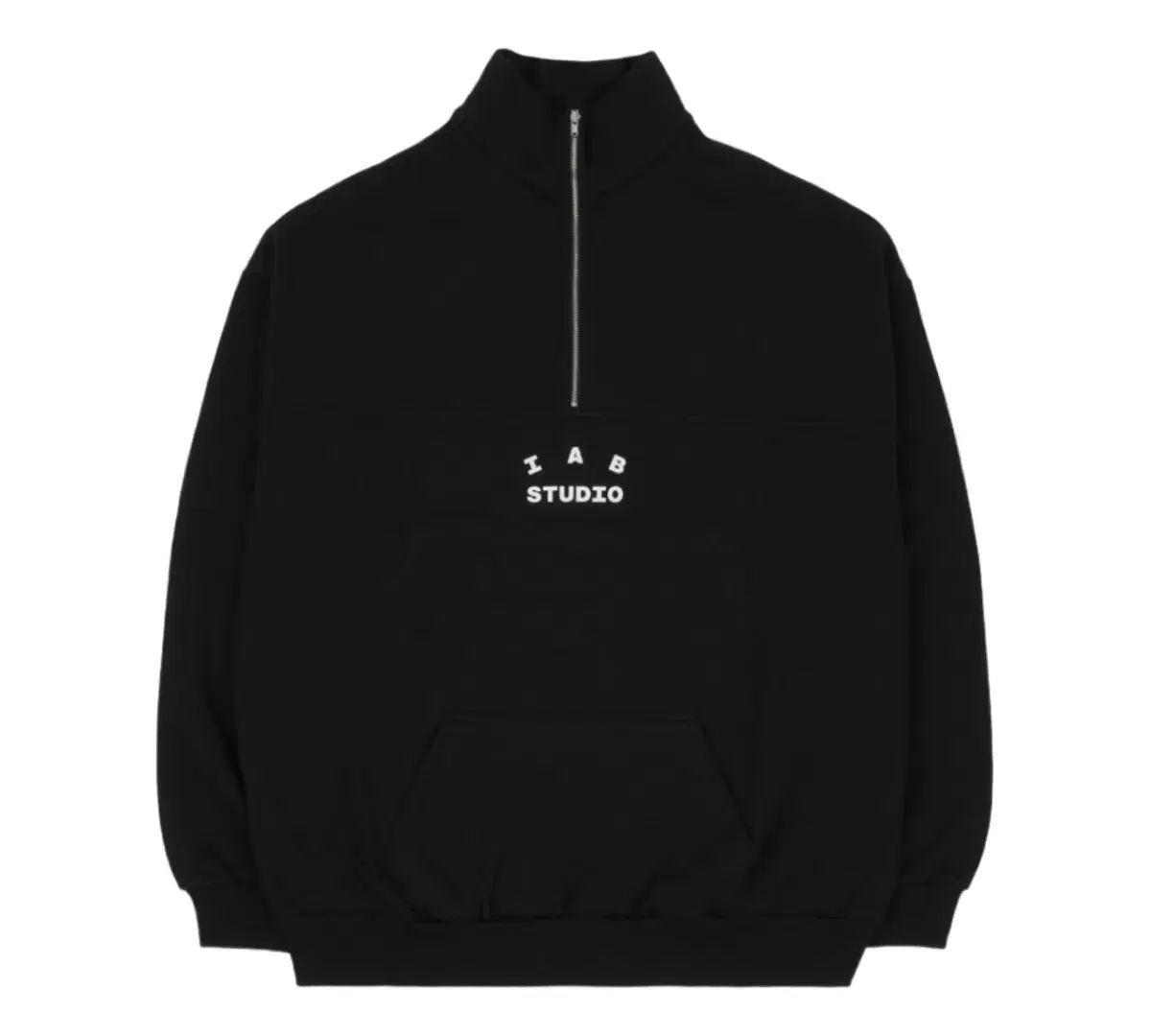 IAB スタジオ ハーフジップアップ ブラック