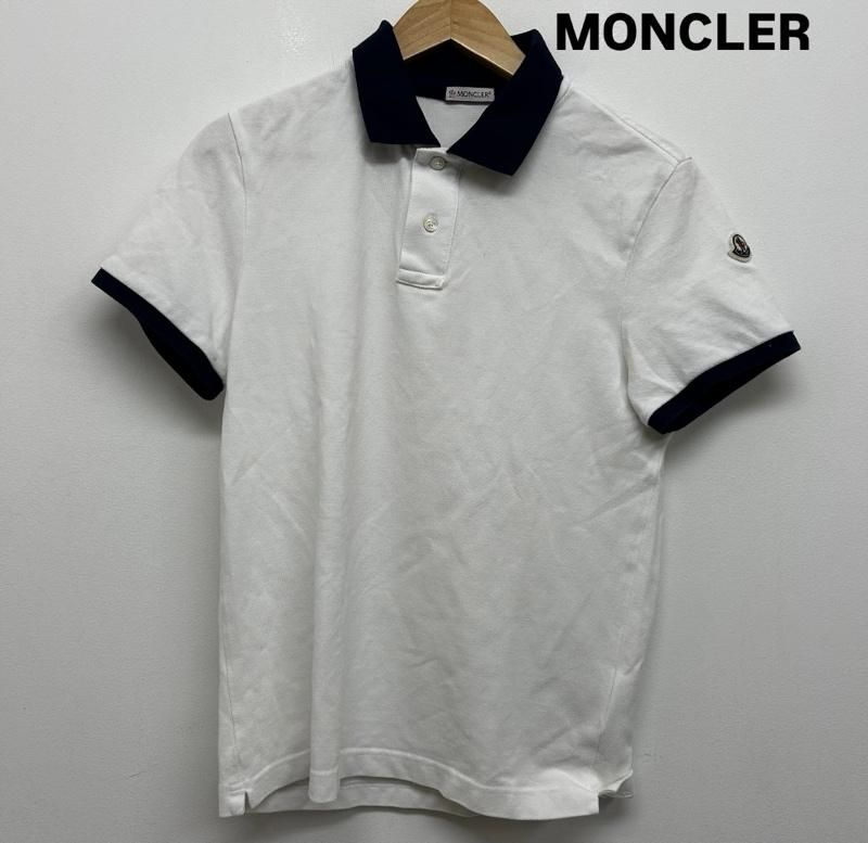 MONCLER ホワイト ポロシャツ 半袖　未使用 MONCLER モンクレール ポロシャツ レディース 半袖 コットン