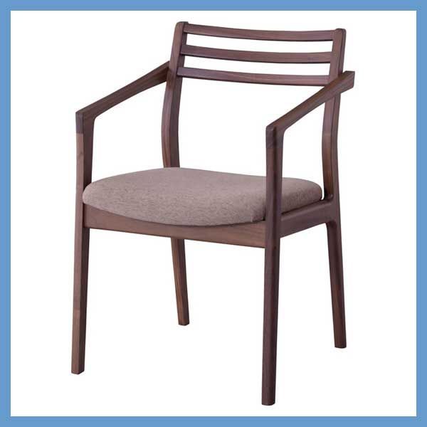 ダイニングチェア アームチェア W50×D51×H76.5×SH43cm No.124 ウォルナット