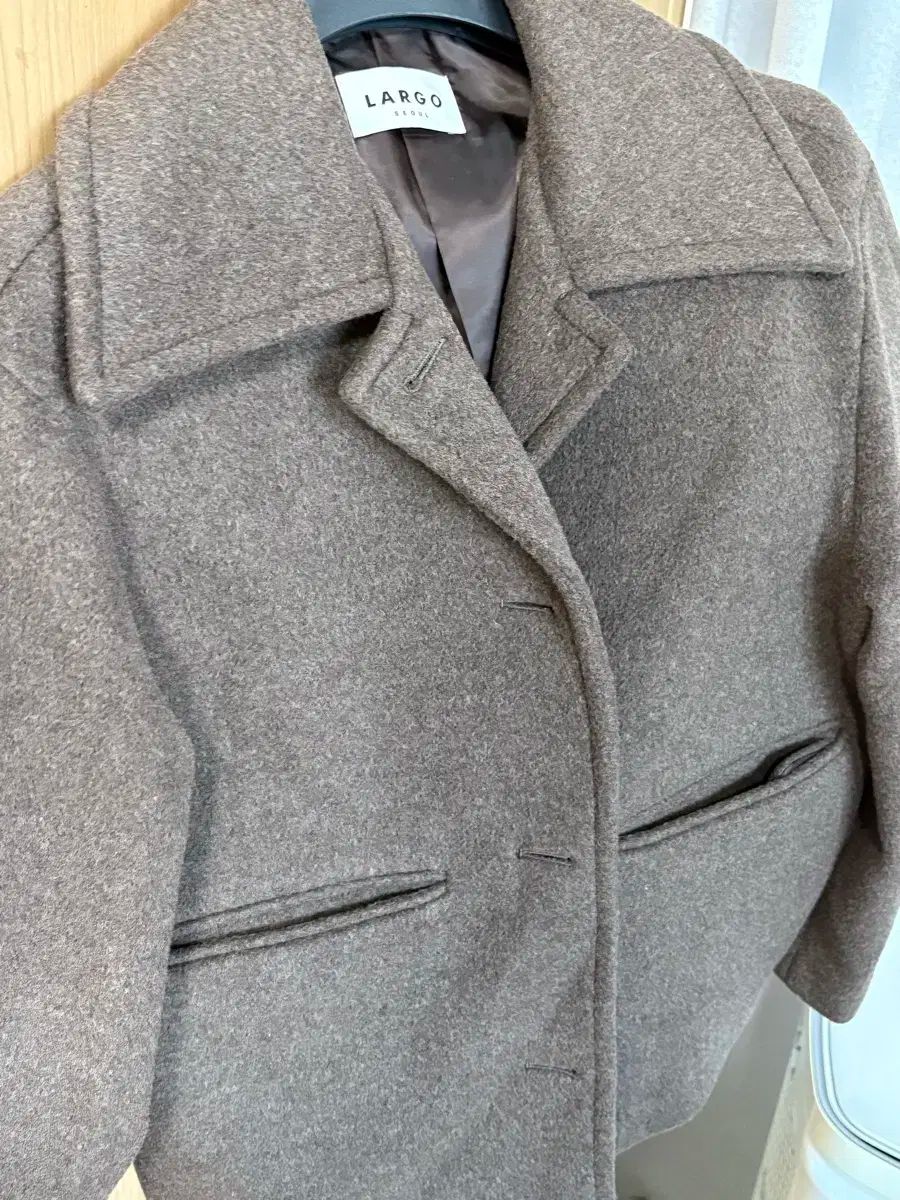 ラアルゴ ダークブラウン バルーン ハーフ コート