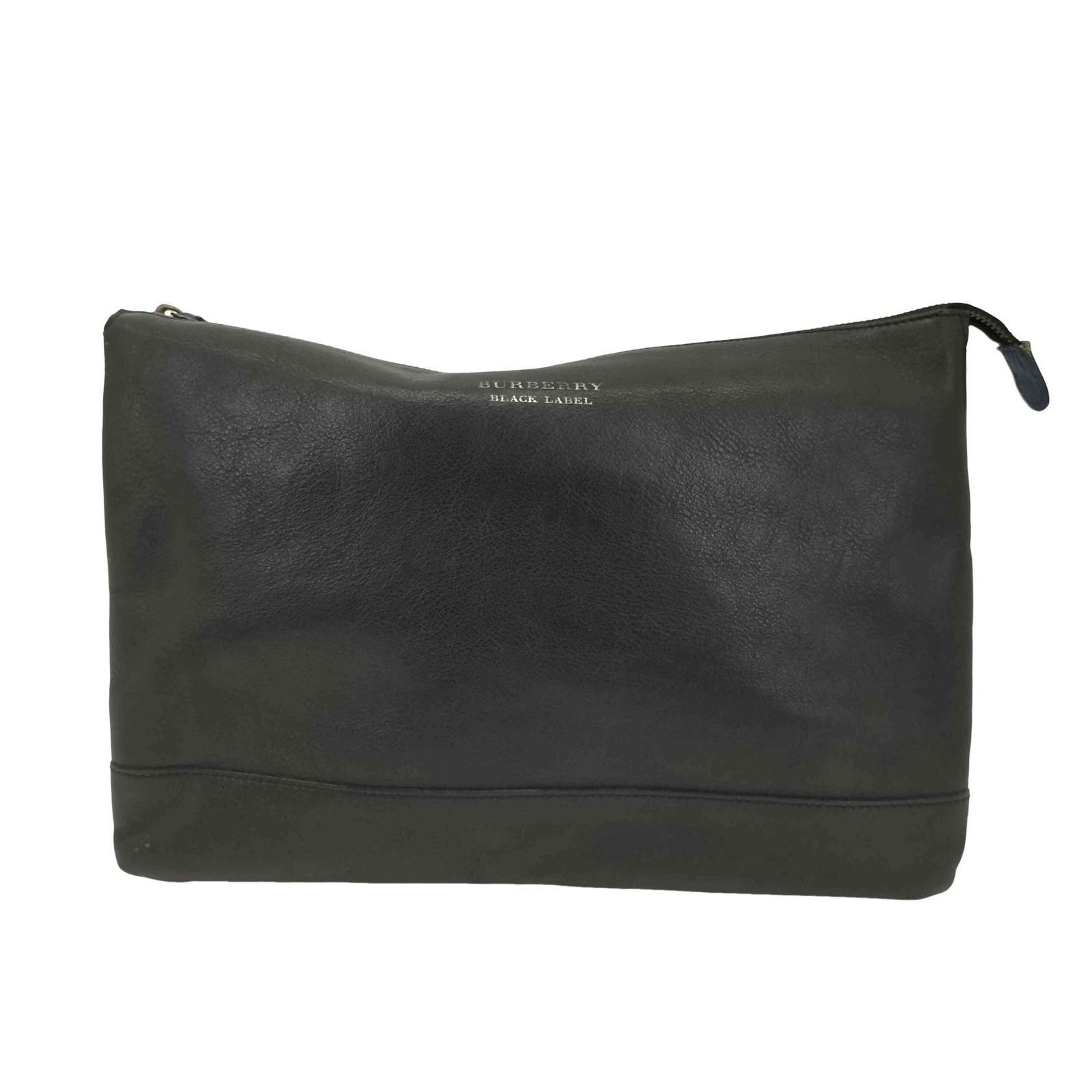 バーバリーブラックレーベル BURBERRY BLACK LABEL フロントロゴ レザークラッチバッグ メンズ 表記無 