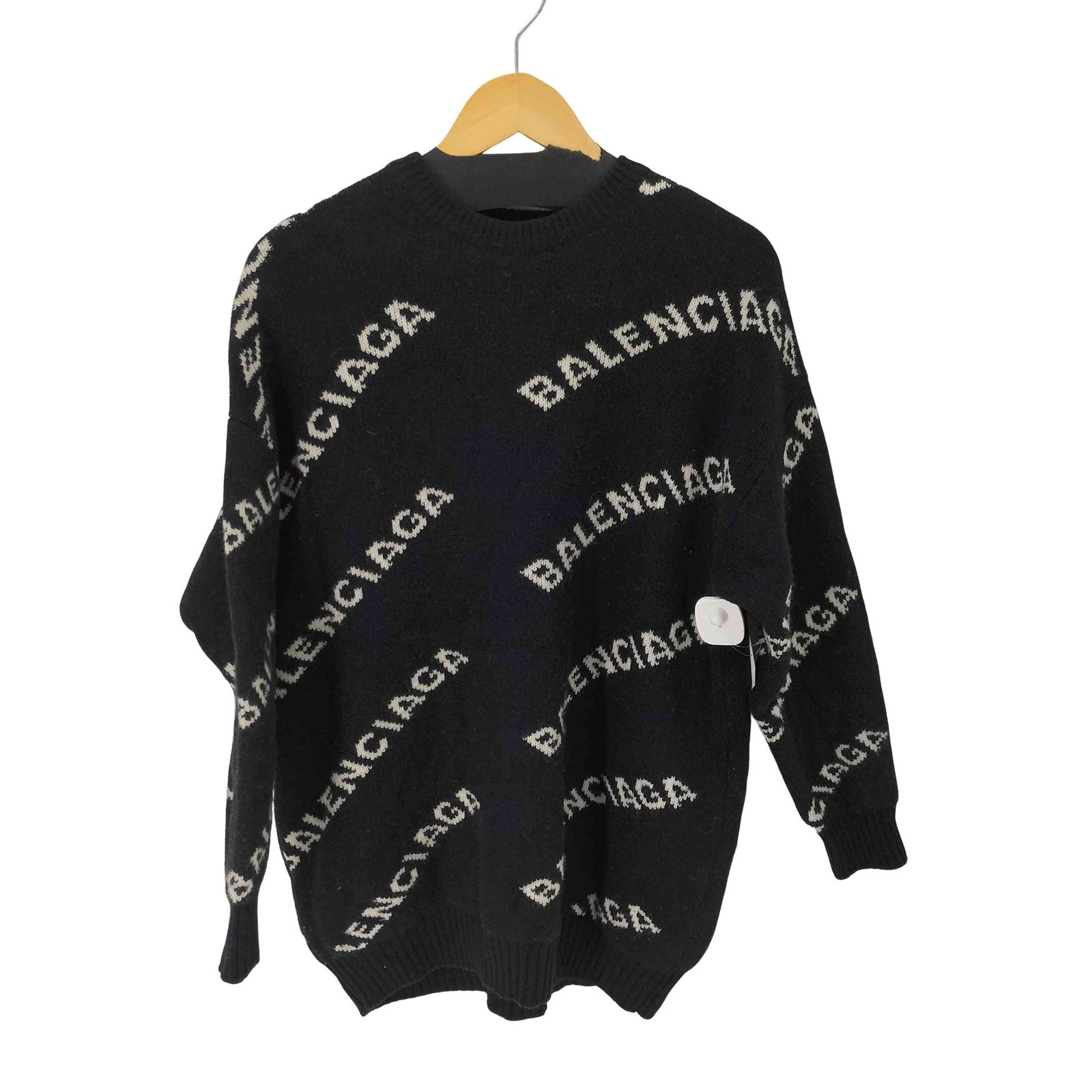 バレンシアガ BALENCIAGA 18AW ALL OVER LOGO SWEATER オールオーバーロゴ メンズ import M