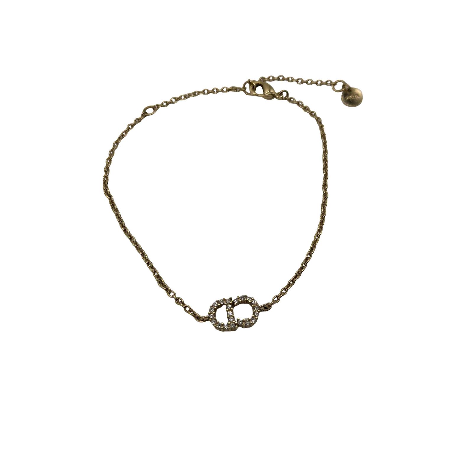 クリスチャンディオール Christian Dior Clair D Lune クレール ディー リュヌ ラインストーン CDロゴ ブレスレット レディース 表記無