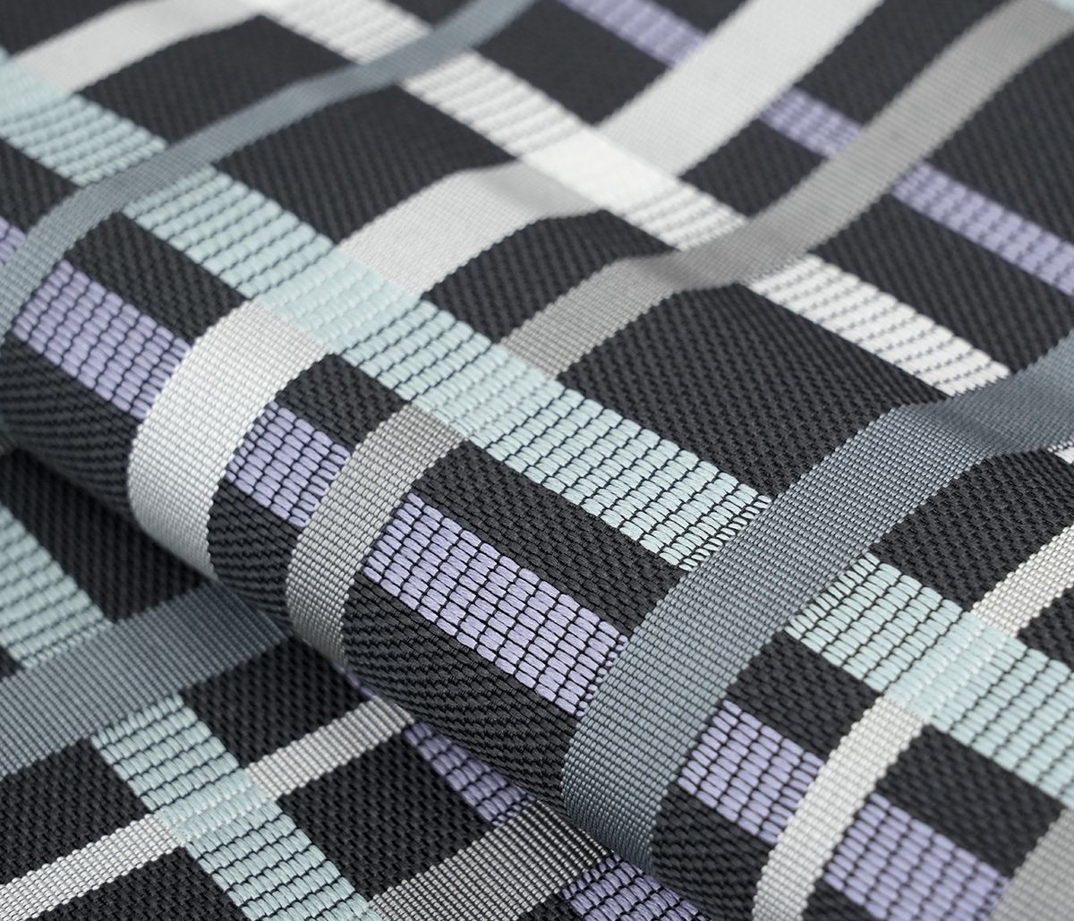 八寸名古屋帯 狂言格子