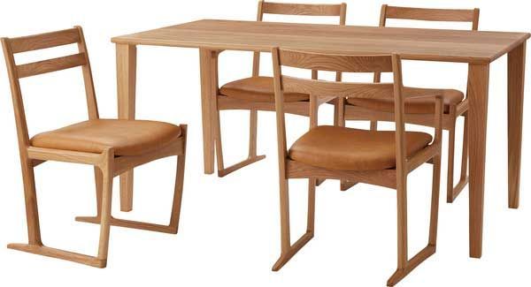 ２脚セット ダイニングチェア 合皮座面 W51×D52×H78×SH43cm No.125 オーク MARWIL-DEMENAGEMENTS_CH