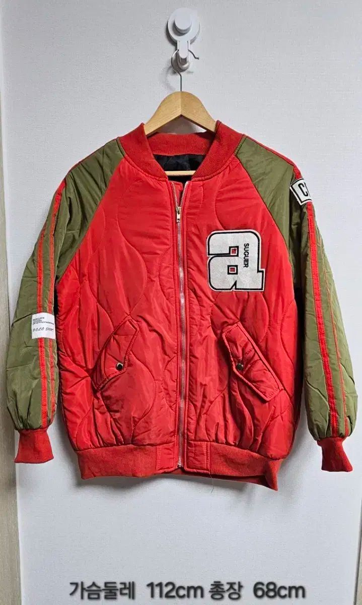 SUGUER キルティング ブルゾン レッド カーキ