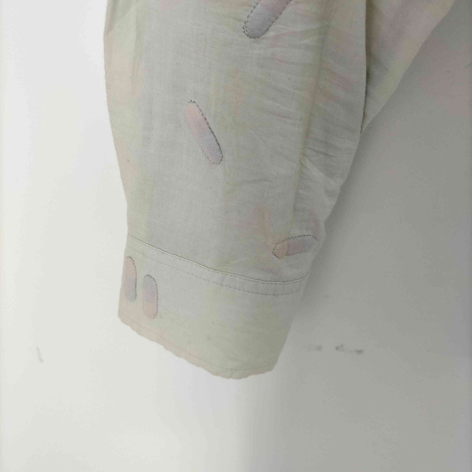  イッセイミヤケ ISSEY MIYAKE カプセル柄 オープン シャツ レディース JPN 2 長袖 シャツ ブラウス