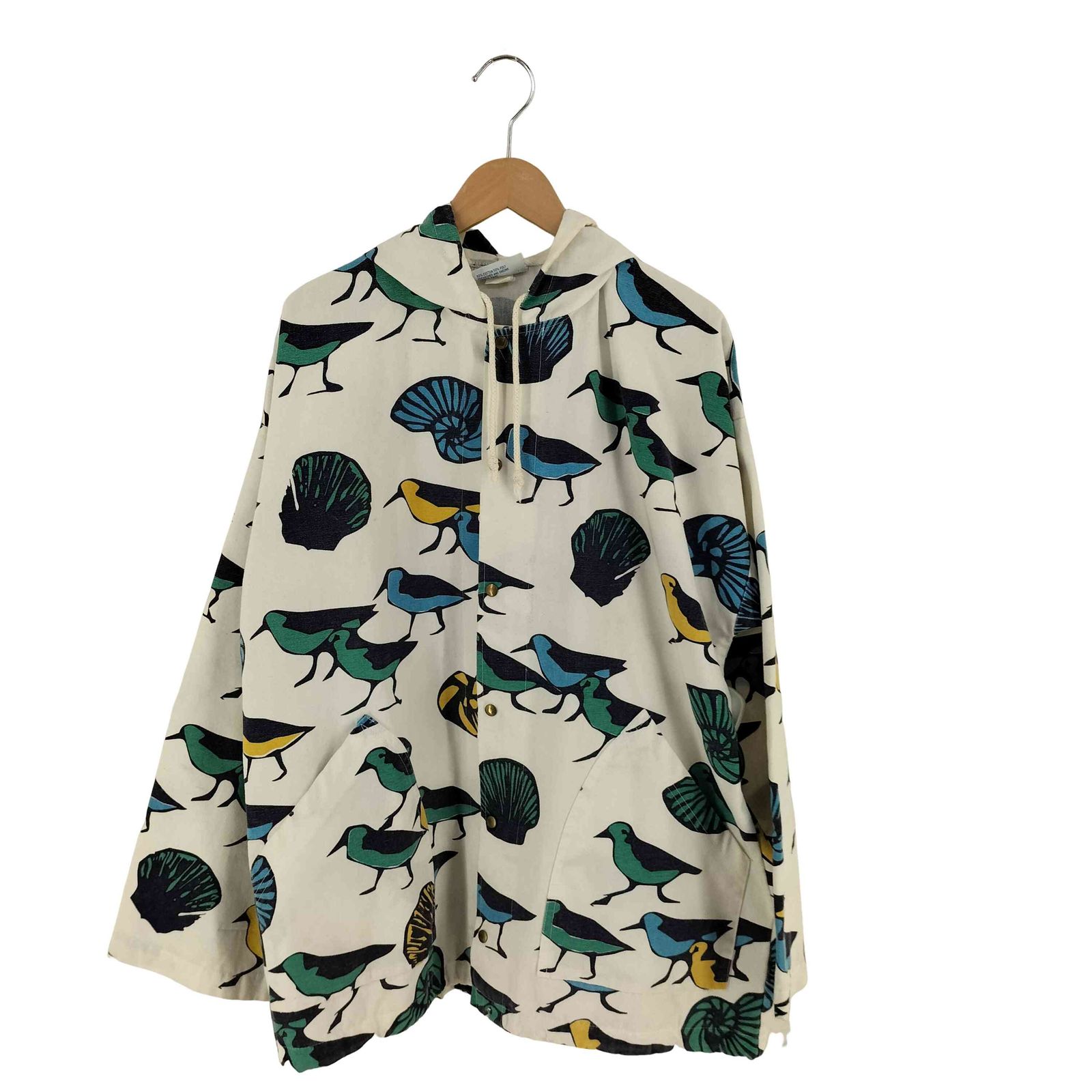 ユーズドフルギ 古着 Michigan Rag 90s アニマル柄 マルチ フーデッド ジャケット メンズ S M