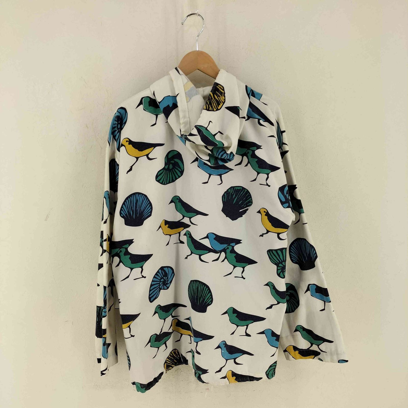 ユーズドフルギ 古着 Michigan Rag 90s アニマル柄 マルチ フーデッド ジャケット メンズ S M