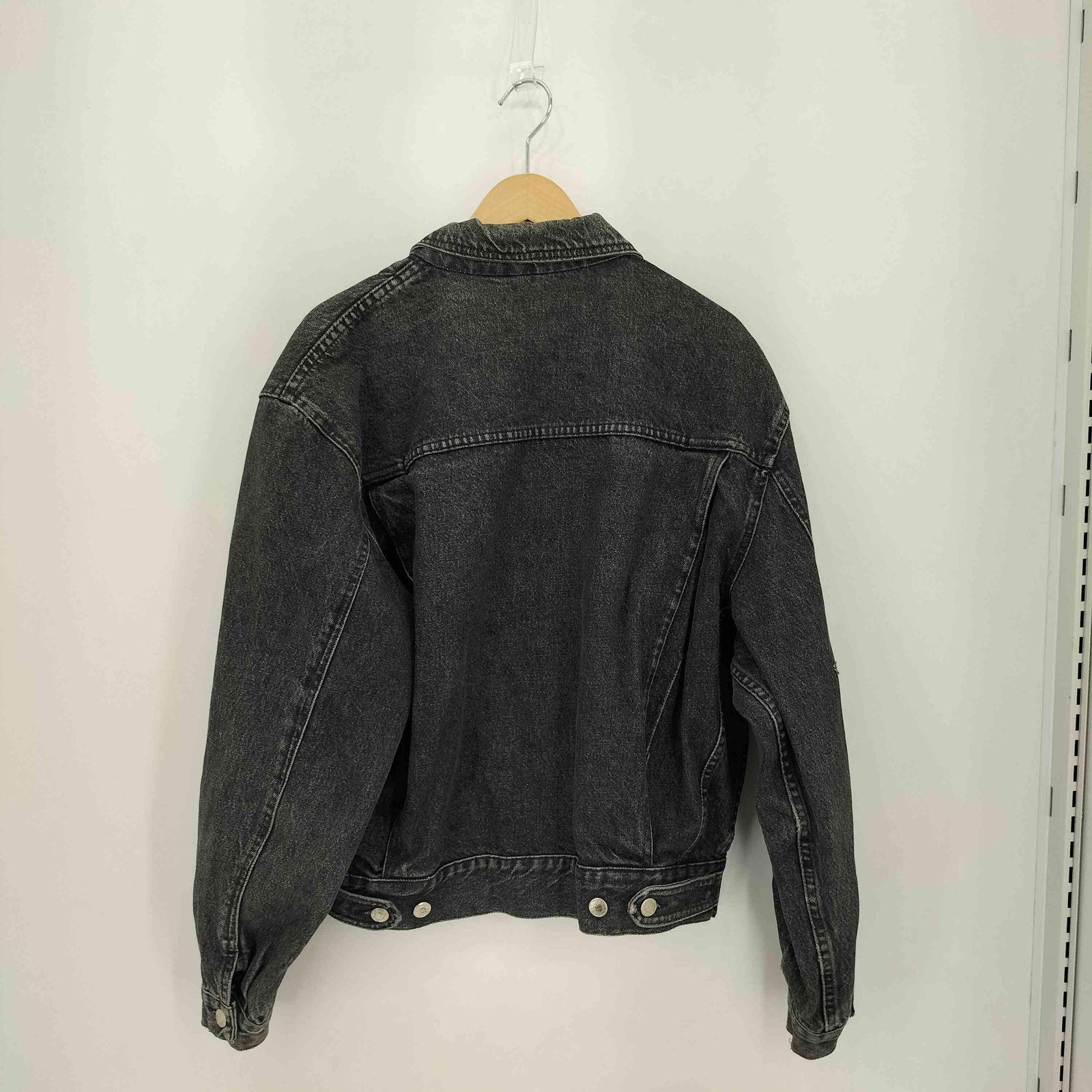 ユーズドフルギ 古着 wampum ロゴデザイン デニム トラッカージャケット メンズ 表記無