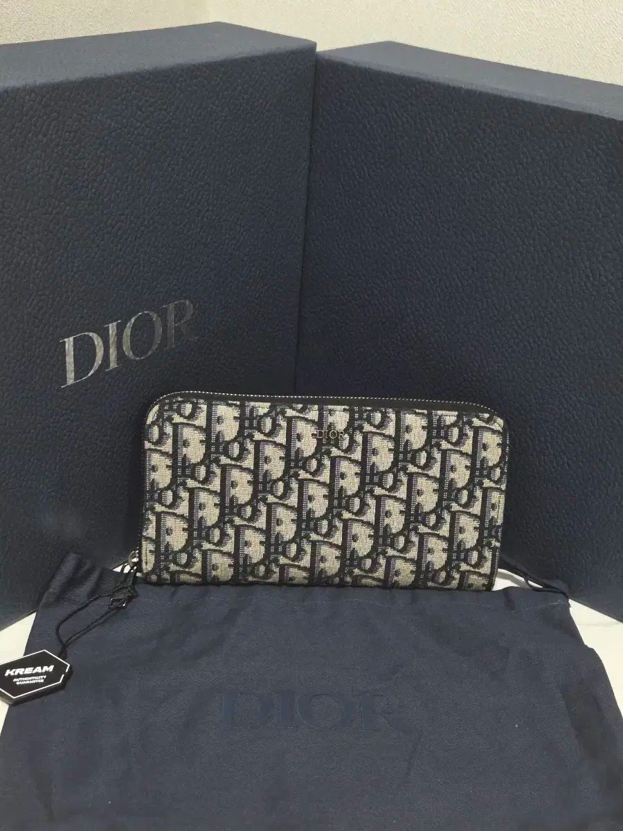 ディオール オブリーク ジッパー 長財布 ベージュ