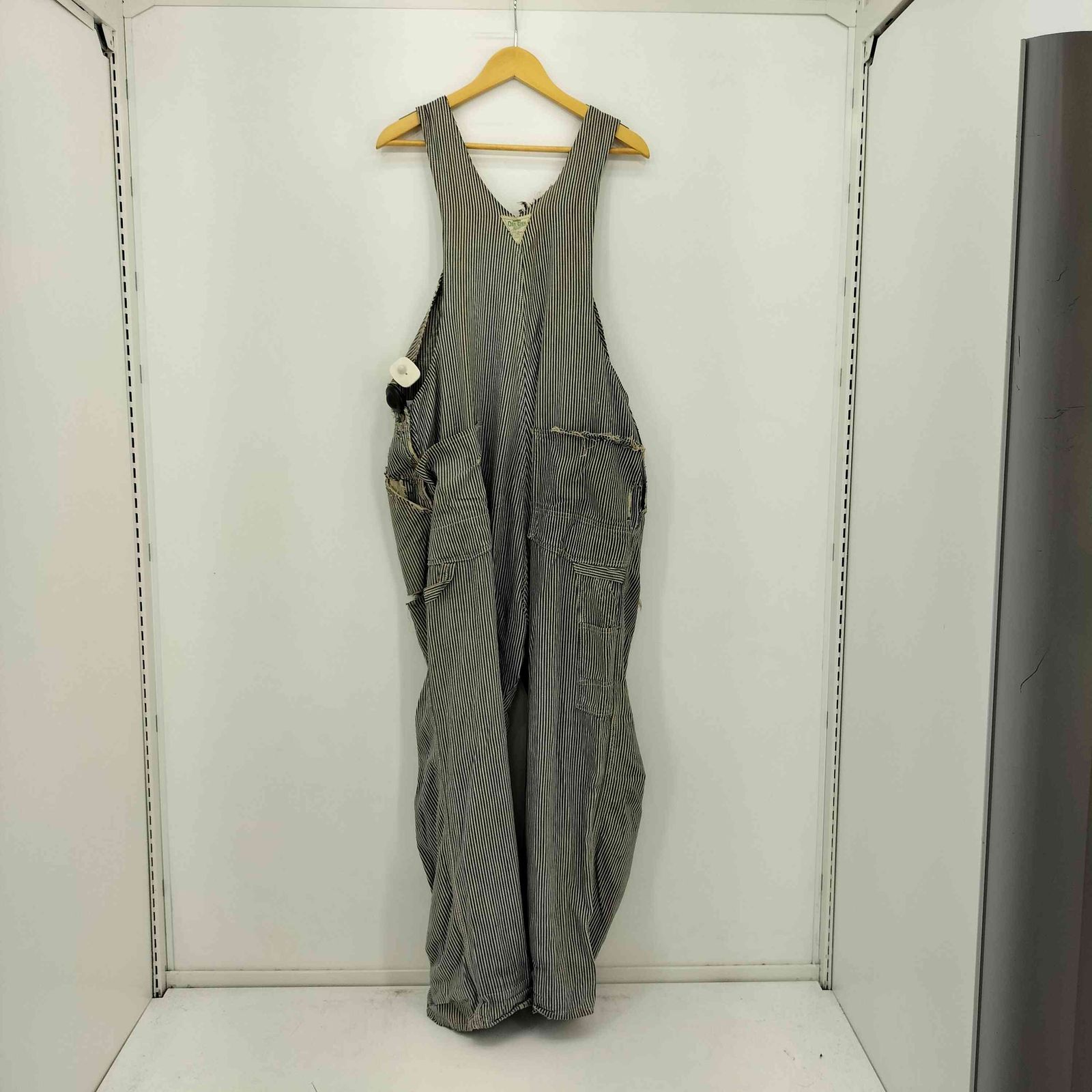 ユーズドフルギ 古着 60-70 s BEATFPG ヒッコリーストライプ オーバーオール つなぎ 襤褸 メンズ 表記無