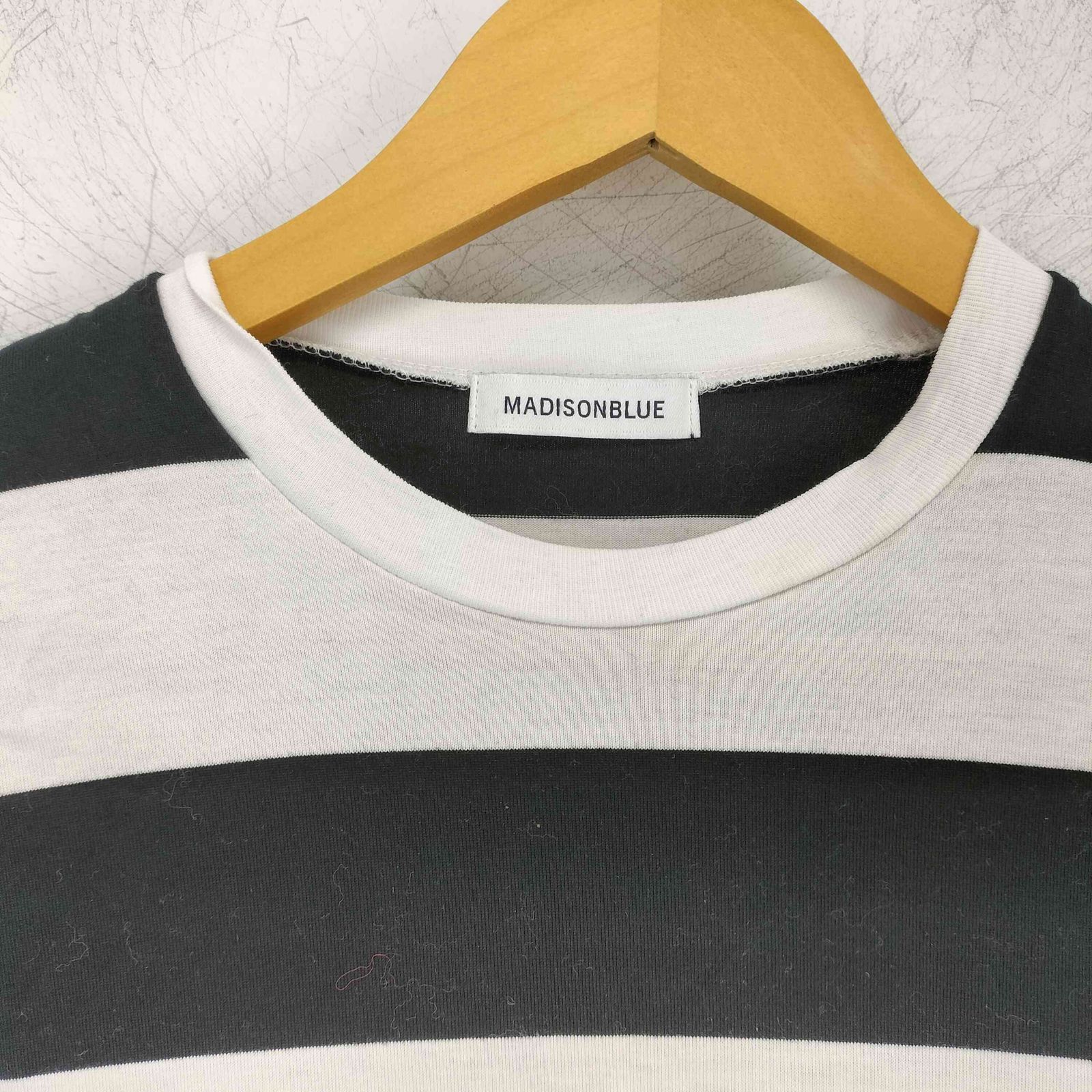 マディソンブルー MADISONBLUE CREW NECK L／S PO WIDE BORDER