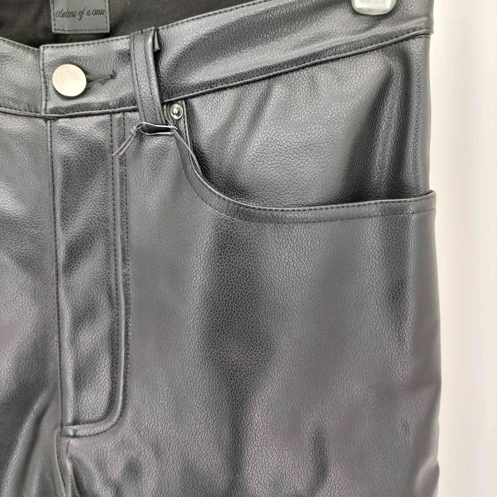ユーズドフルギ 古着 VISION OF A CROSS NS LEATHER PANTS フェイクレザーパンツ メンズ 30