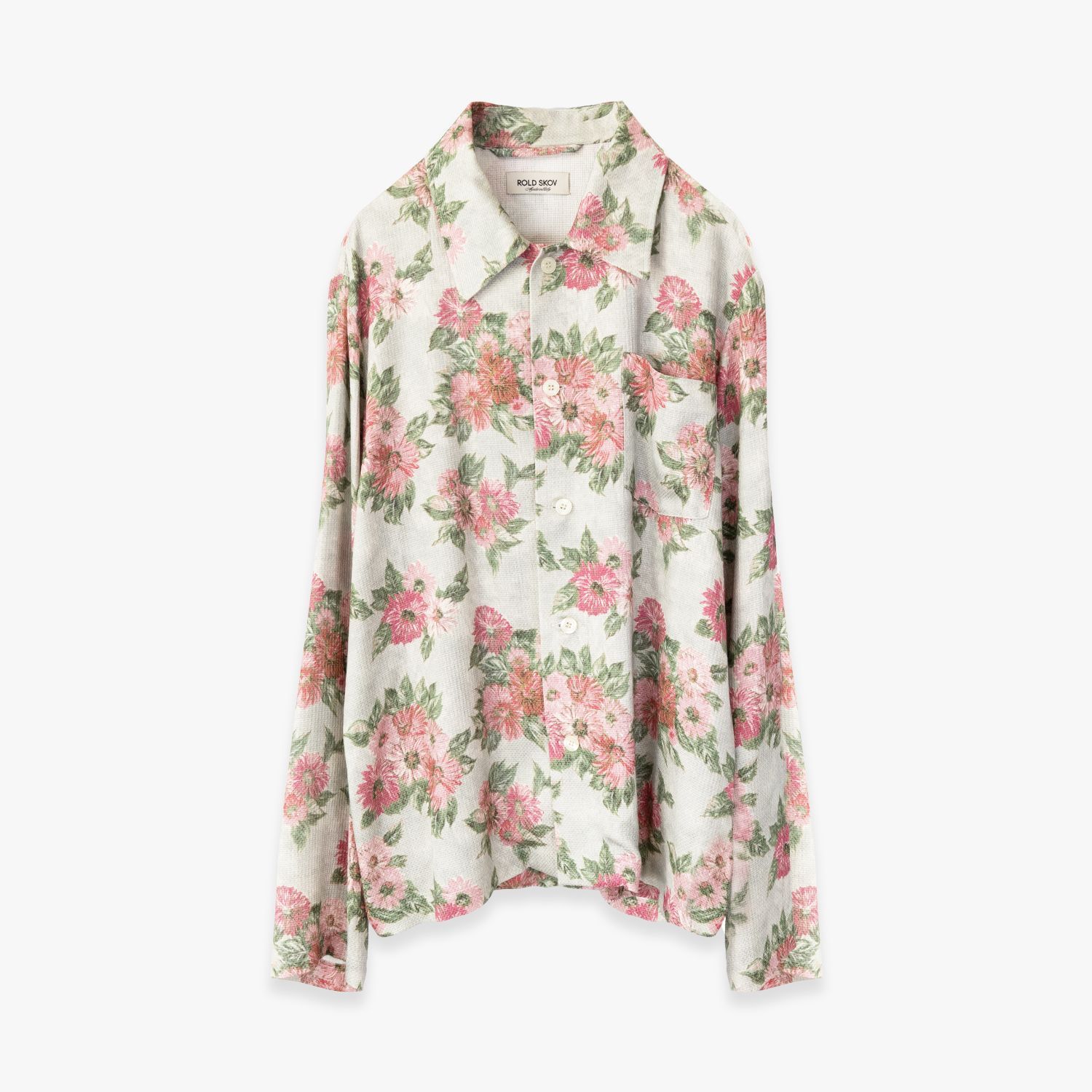 ROLD SKOV WESS SHIRT FLOWERS 長袖 シャツ ボタニカル 花柄 落ち感 トップス メンズ フラワー