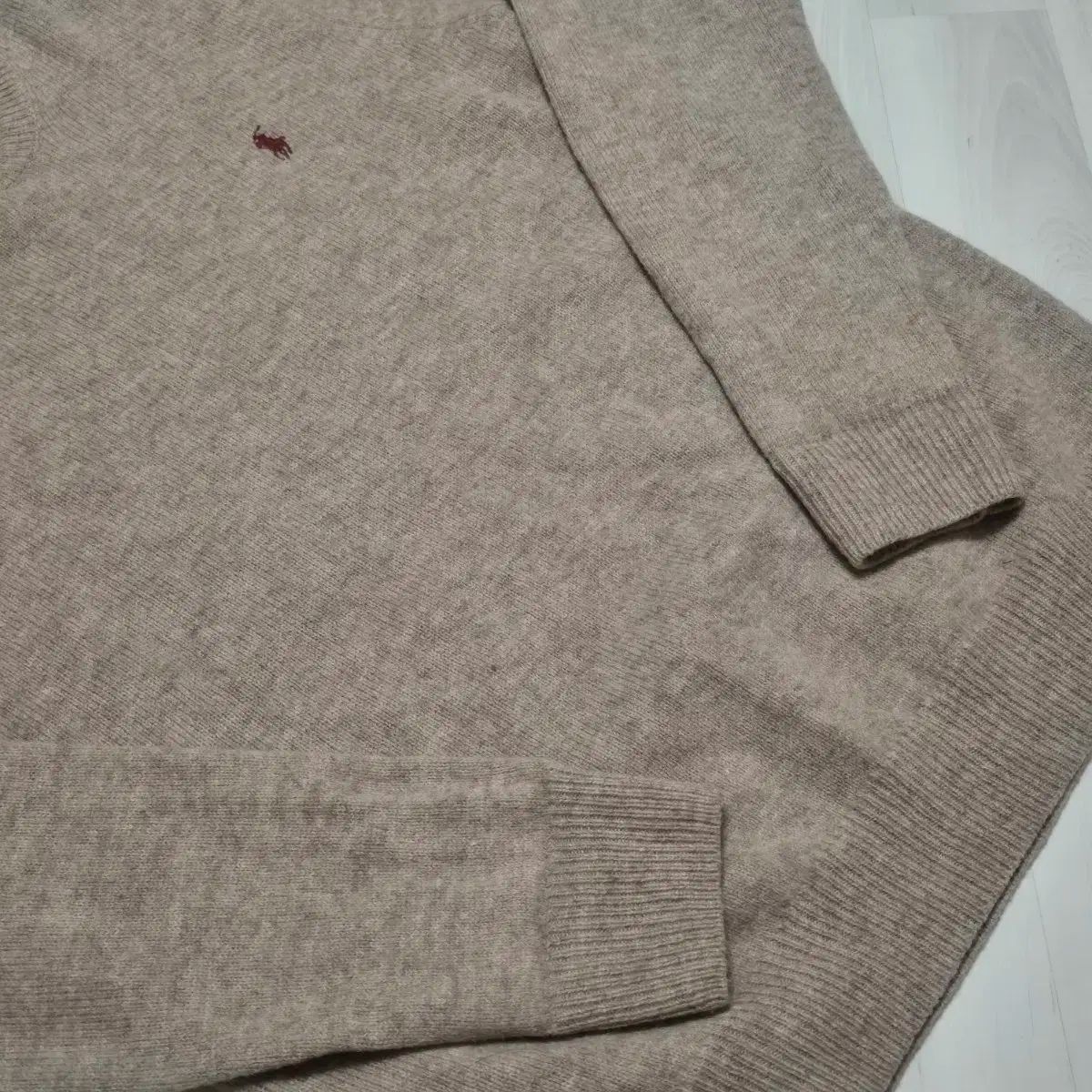 ポロ ラルフローレン ラウンド ウール ニット ベージュ L MERCADOAVALIA_COM_BR