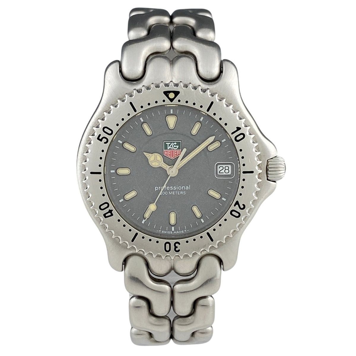 タグホイヤー TAG HEUER プロフェッショナル 200 WG 1113 K 0 腕時計 SS クォーツ グレー メンズ