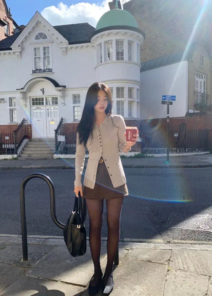 LOEUVRE V-neck Slim Cardigan - Bustier