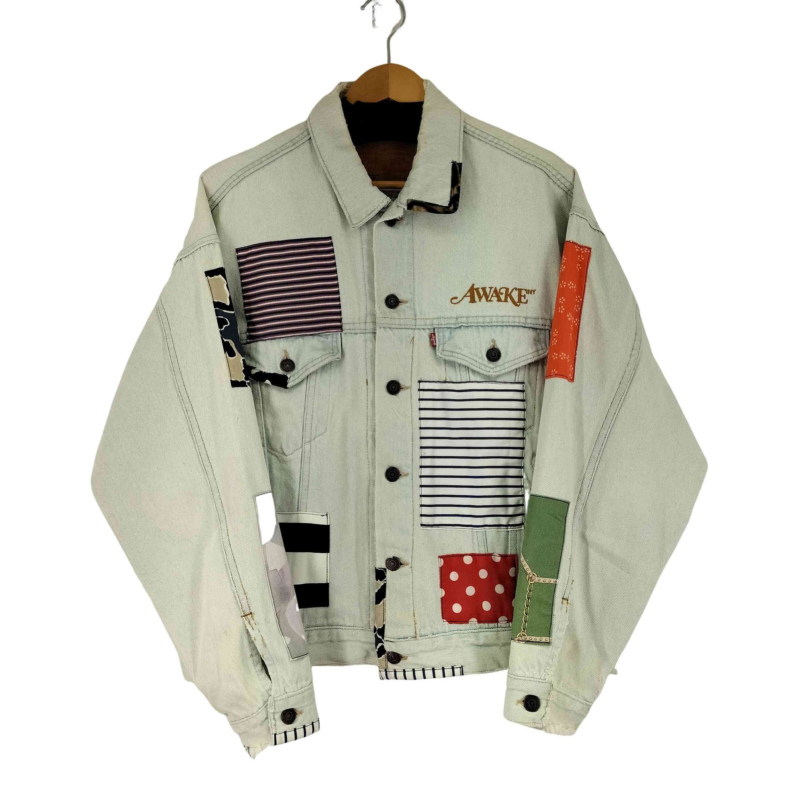 アウェイク Awake NY Trucker Jacket パッチワークデニムジャケット メンズ JPN L