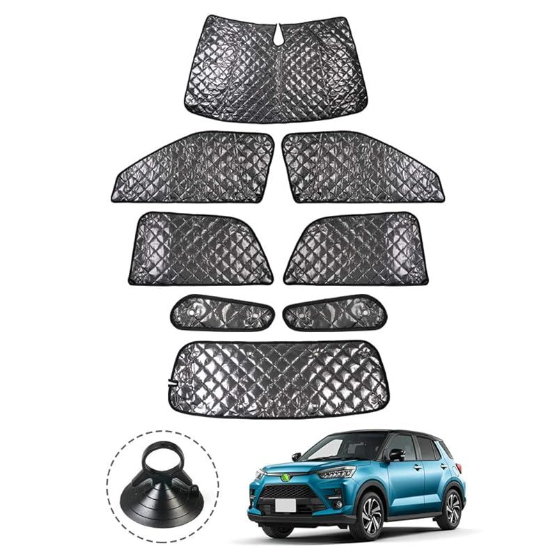 Cartist ライズ ダイハツ ロッキー 200系 に適用 サンシェード フルセット マルチサンシェード 遮光シェード カーテン 5層構造 車中泊 ブラックメッシュサンシェード RAIZE ROCKY A200 A210型 車種 プライバシー保護 暑さ対