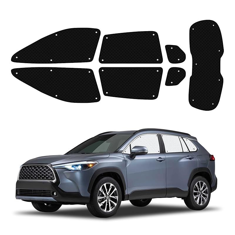 トヨタ カローラ クロス 10系 遮光 カーテン 断熱 露天駐車 着脱簡単 SUV R 3.9- ZSG 10 ZVG 11 13 MXGA 吸盤設計 車種 設計 車中泊 日除け 収納袋付き セット