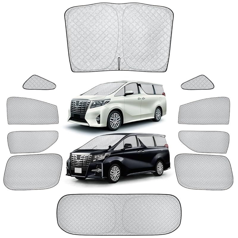 Perrace アルファード サンシェード 30系 車 サンシェード 断熱 遮光シェード 車窓日よけ 車中泊グッズ アウトドア 露天駐車 Alphard Vellfire 30系 日除け 取付簡単