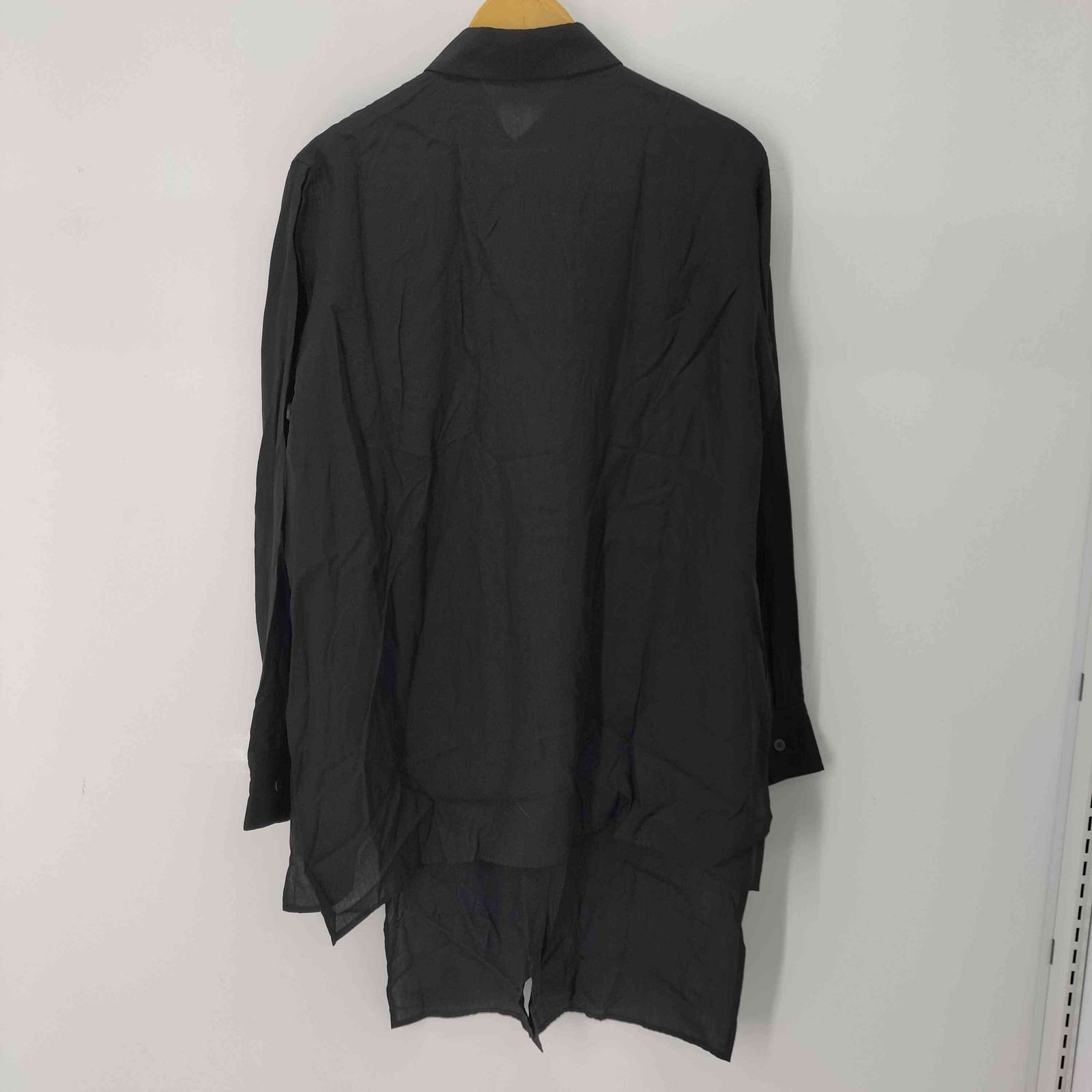 ヨウジヤマモト Yohji Yamamoto collections POPLIN FRONT KNOT DETAIL BLOUSE レディース 1