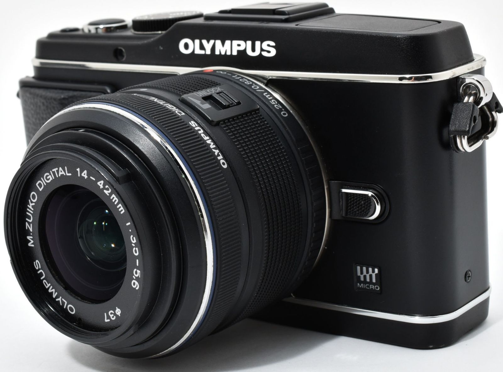 オリンパス ミラーレス OLYMPUS PEN E-P 3 レンズキット ブラック SDカード ＆ レンズフード付き 届いてすぐに使える 動画撮影 長期保証