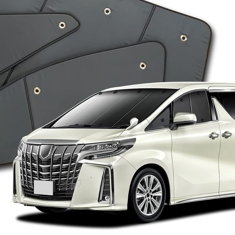 アルファード 30系 ヴェルファイア 30系 カーテン サンシェード 車中泊 グッズ プライバシーサンシェード フロント用 対応 01s-a010-fu