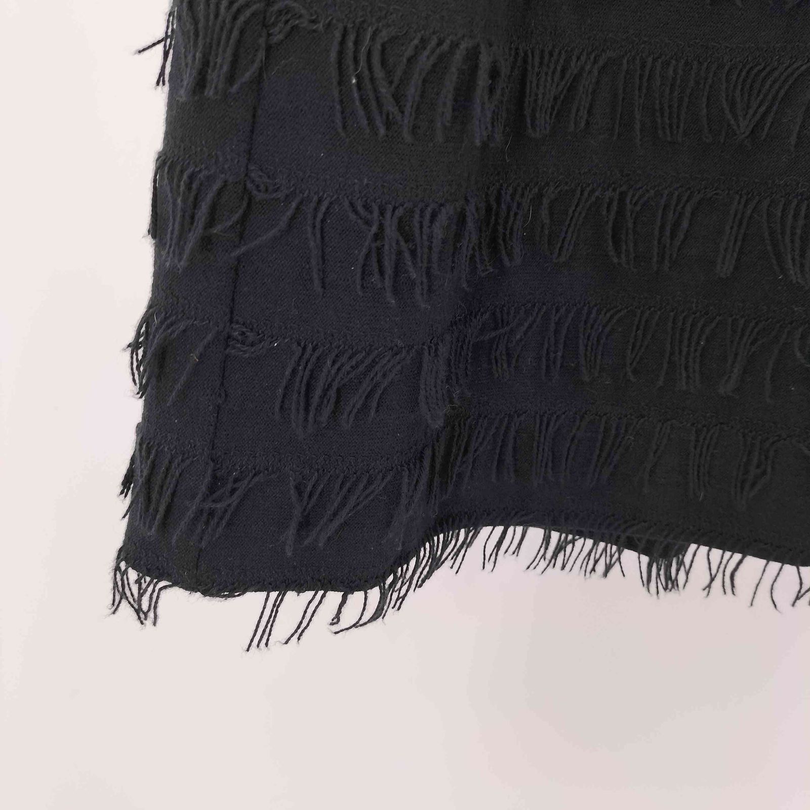 ハートイッセイミヤケ Haat ISSEY MIYAKE マオカラー フリンジ ミディ