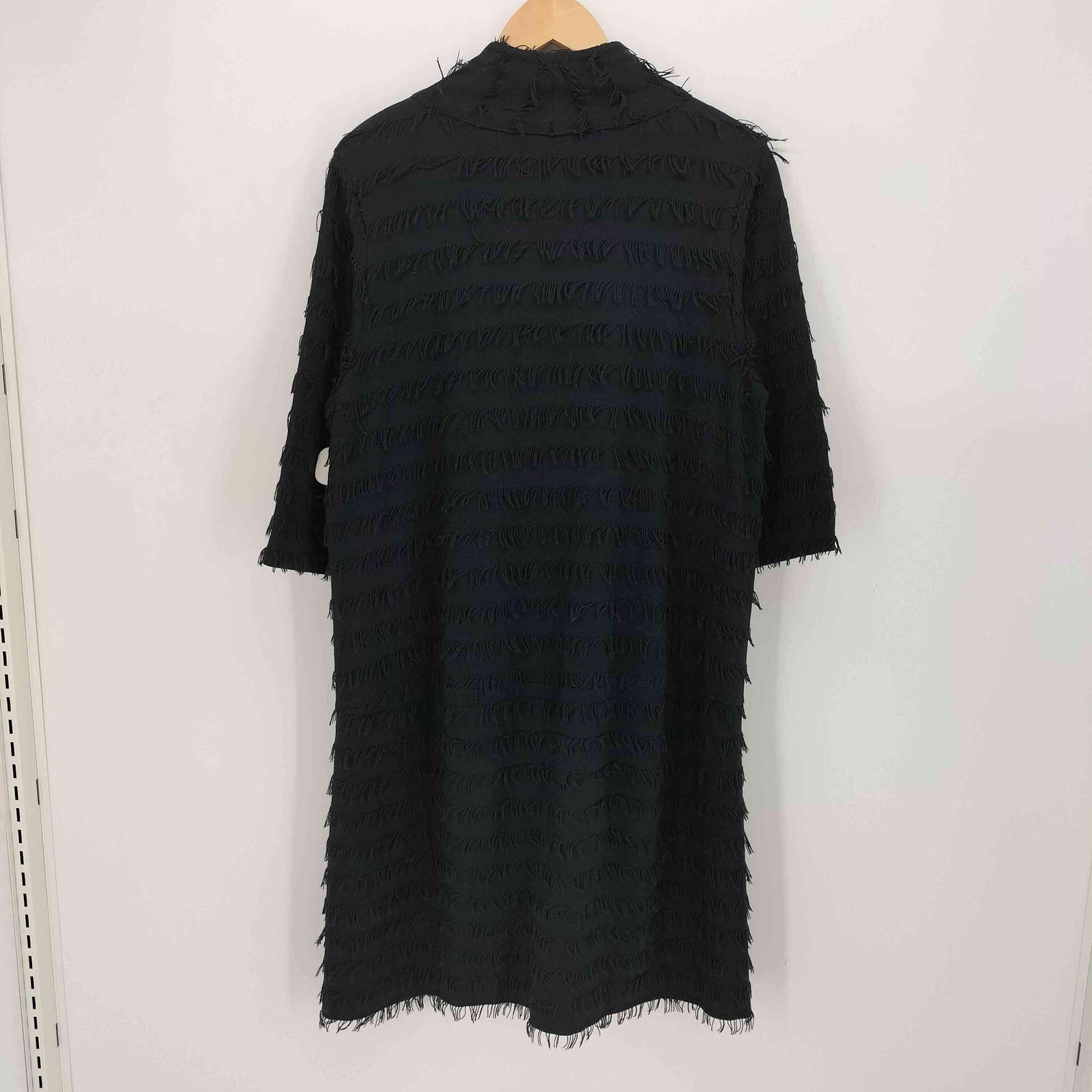 ミィ ハートイッセイミヤケ Haat ISSEY MIYAKE マオカラー フリンジ ミディ