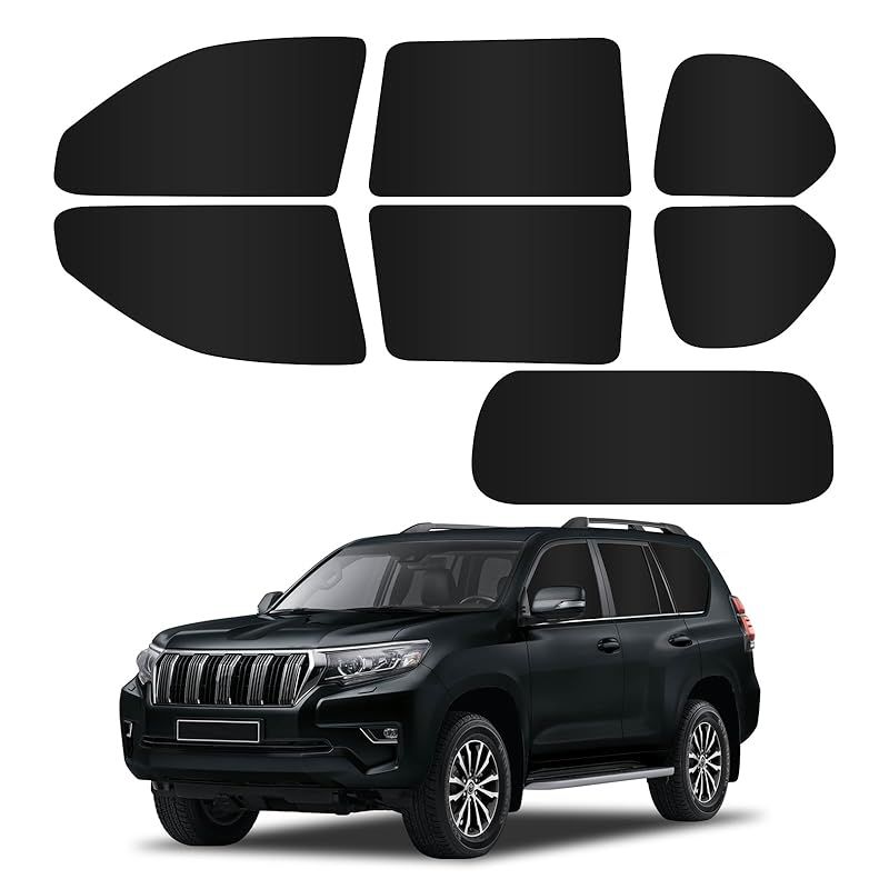 BLUESEATEC トヨタ ランドクルーザープラド 150系後期 遮光 カーテン マグネット H29.9-現行 着脱簡単 車種 設計 車中泊 日除け 収納袋付き 7枚セット