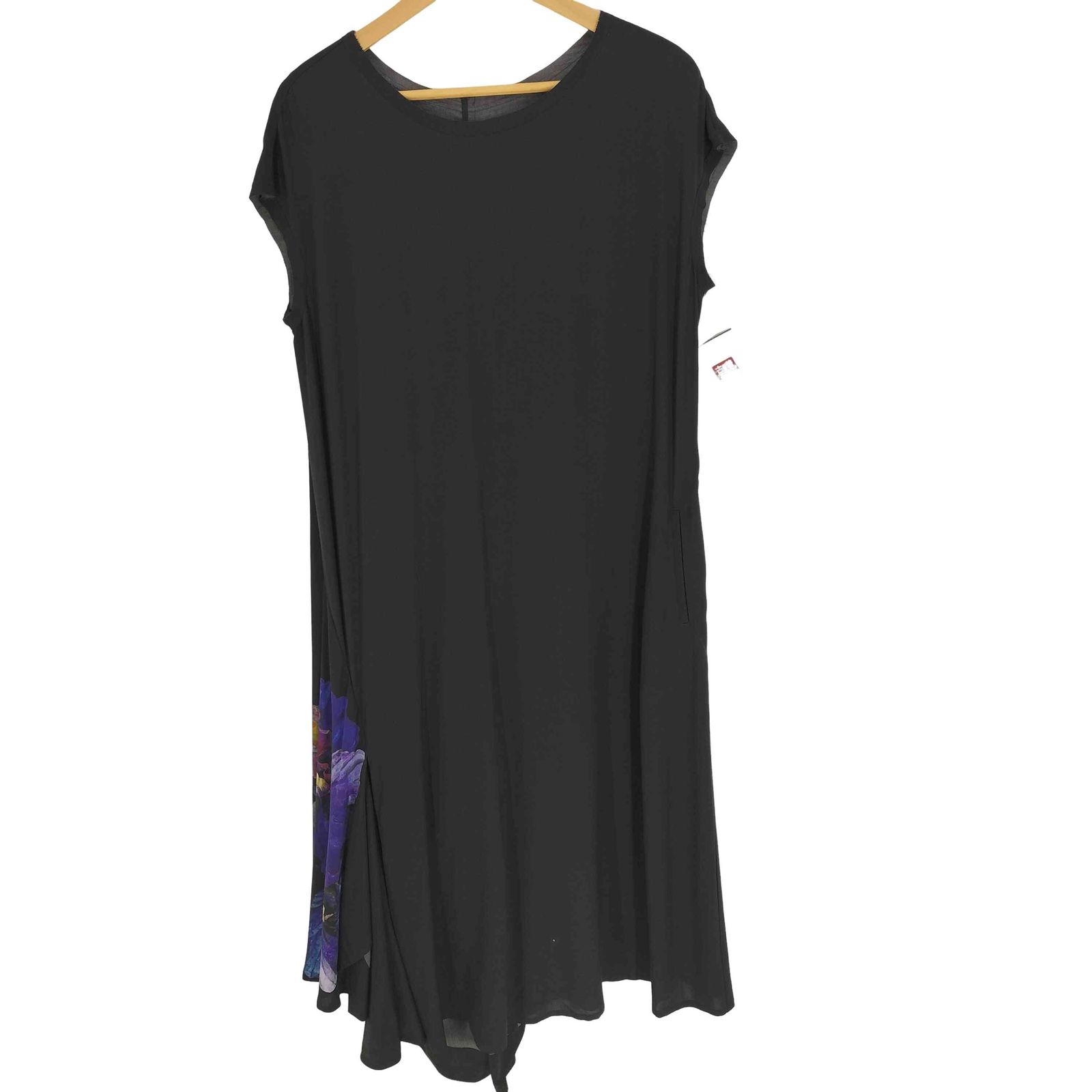 ヨウジヤマモト Yohji Yamamoto 25 SS FLOUR PRINT DRESS フラワープリント ノースリーブドレス レディース JPN 1