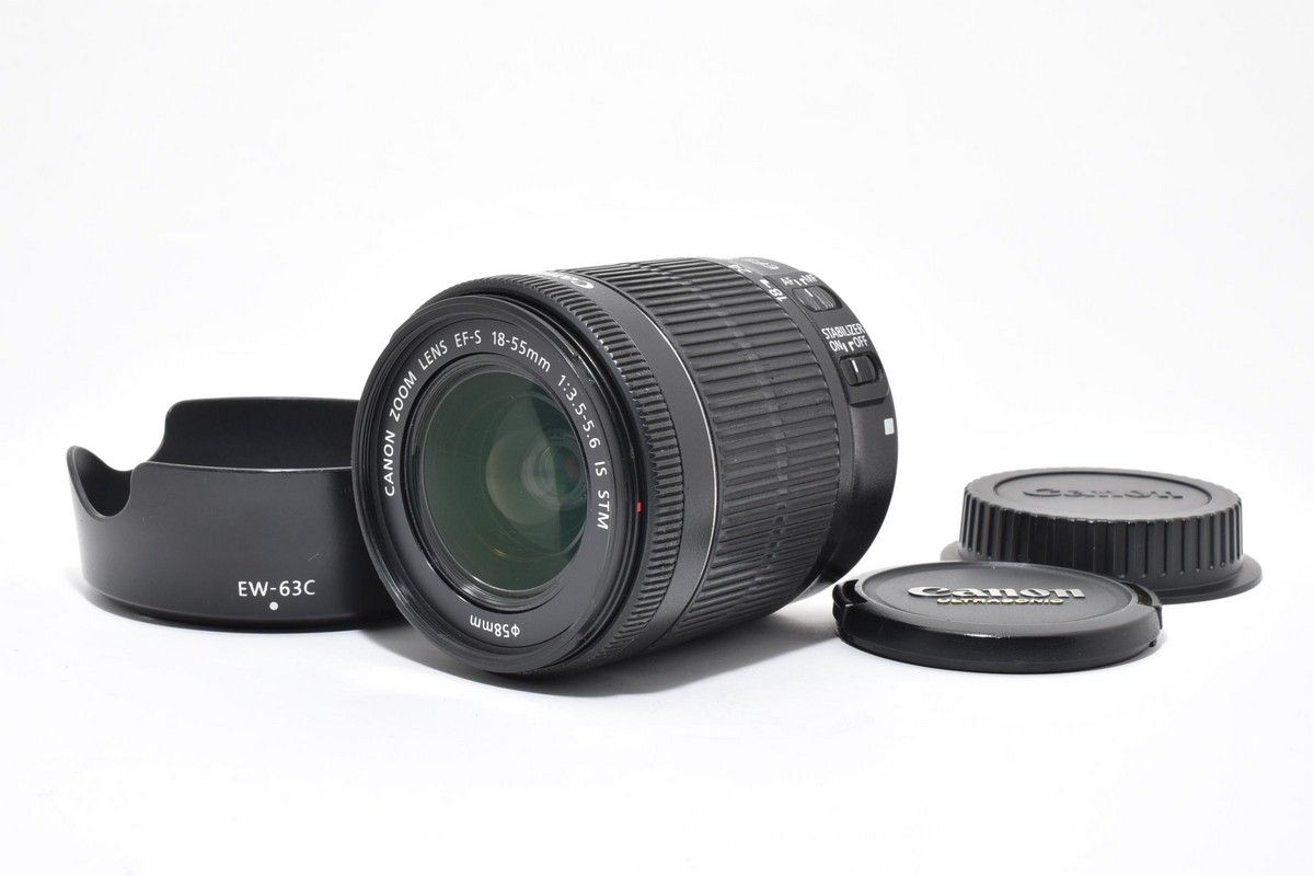 【光学美品】Canon EF-S 18-55mm F3.5-5.6 IS STM 標準ズームレンズ キヤノン レンズ
