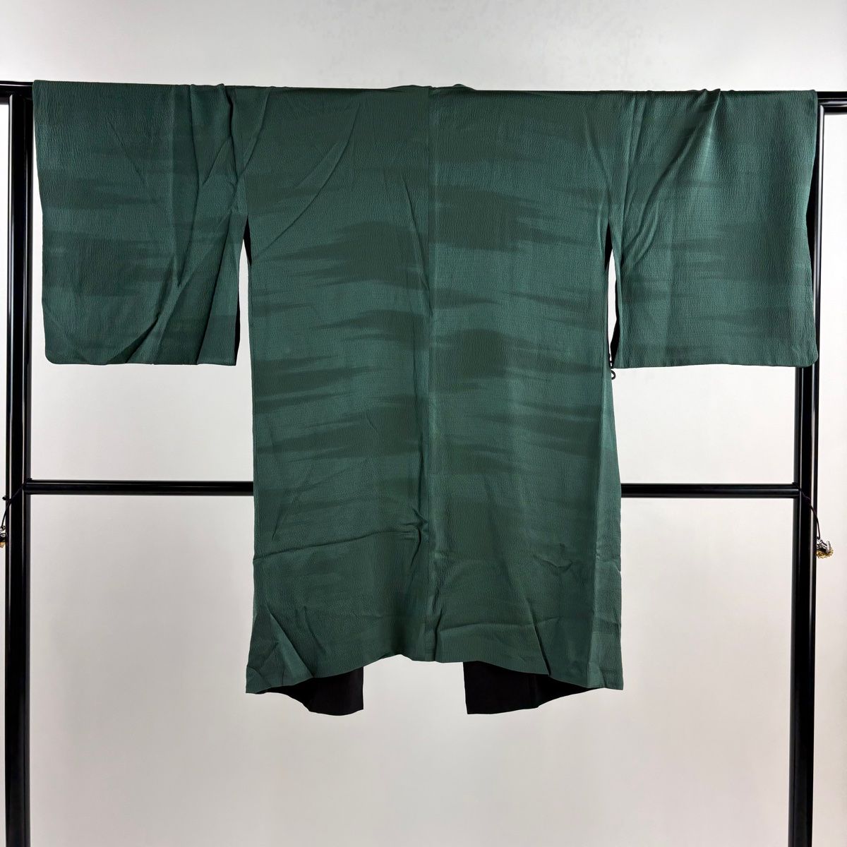 道中着 身丈100cm 裄丈65cm M 和装コート リバーシブル 霞 緑 正絹