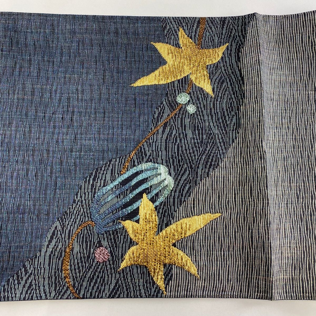 青灰色 お太鼓柄