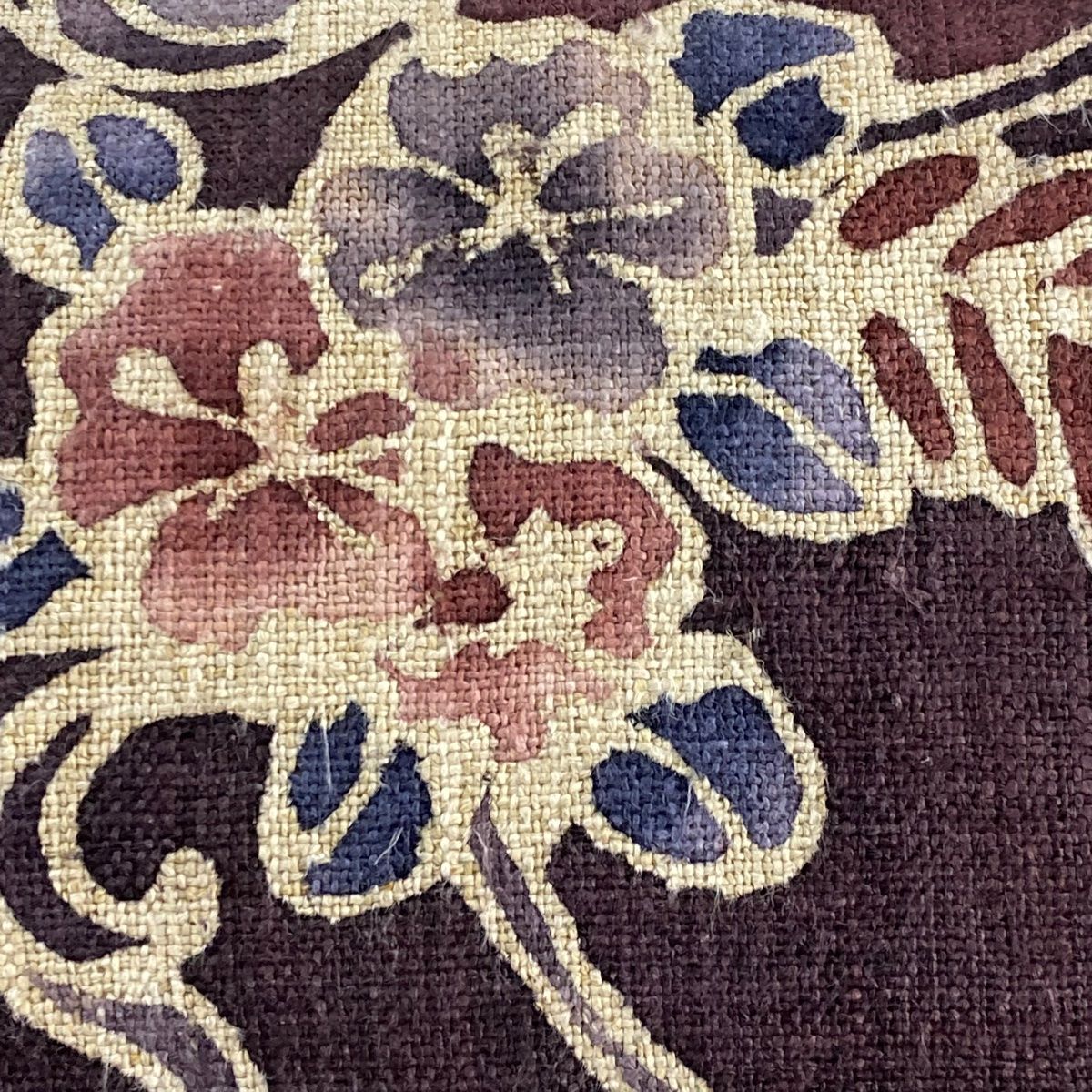 品質保証、送料無料! 名古屋帯 枝花 葉と実 ぼかし 紫 正絹