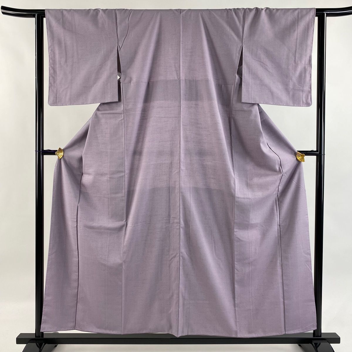 結城紬 身丈157cm 裄丈63.5cm S 袷 証紙 薄紫 正絹