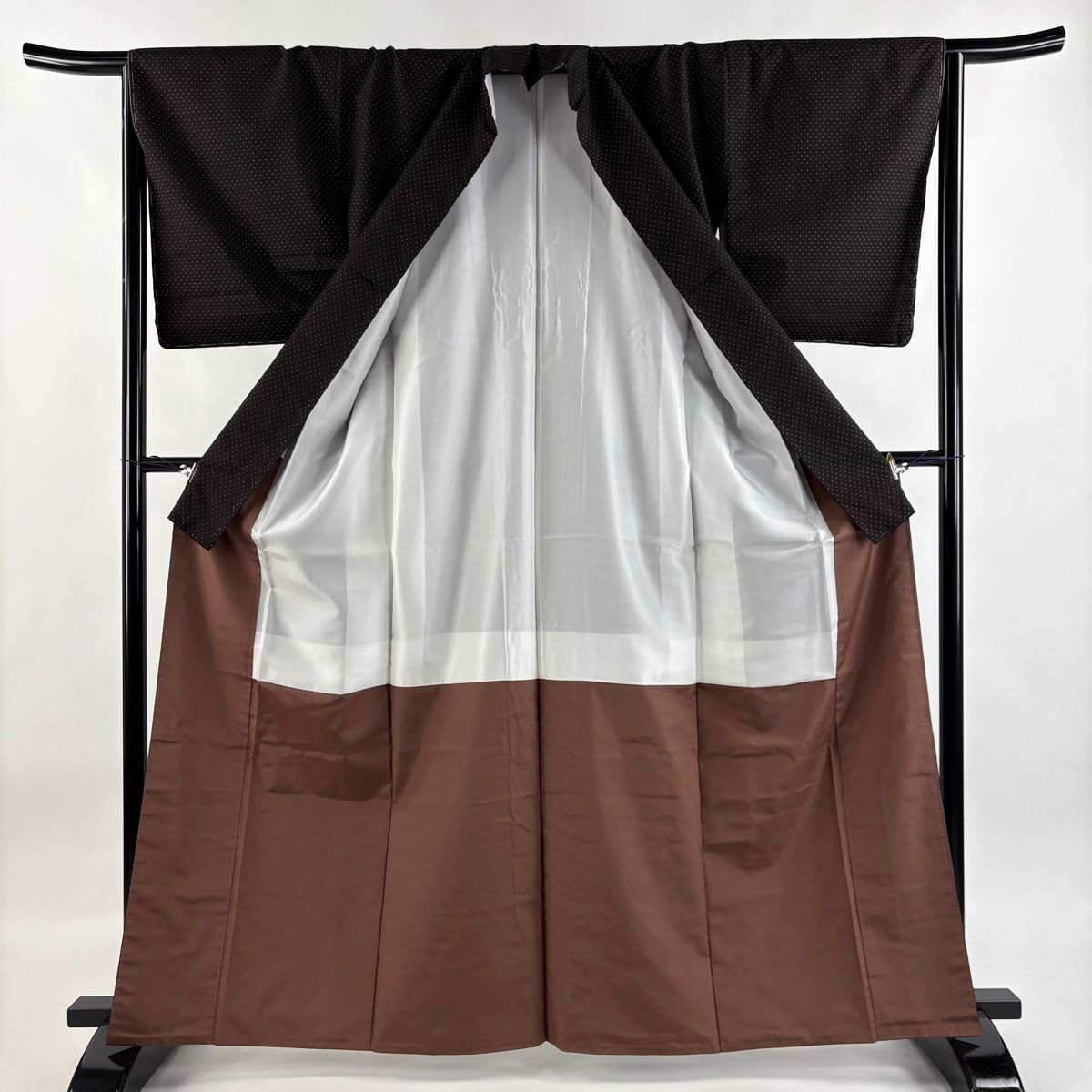 ドット柄 焦茶色