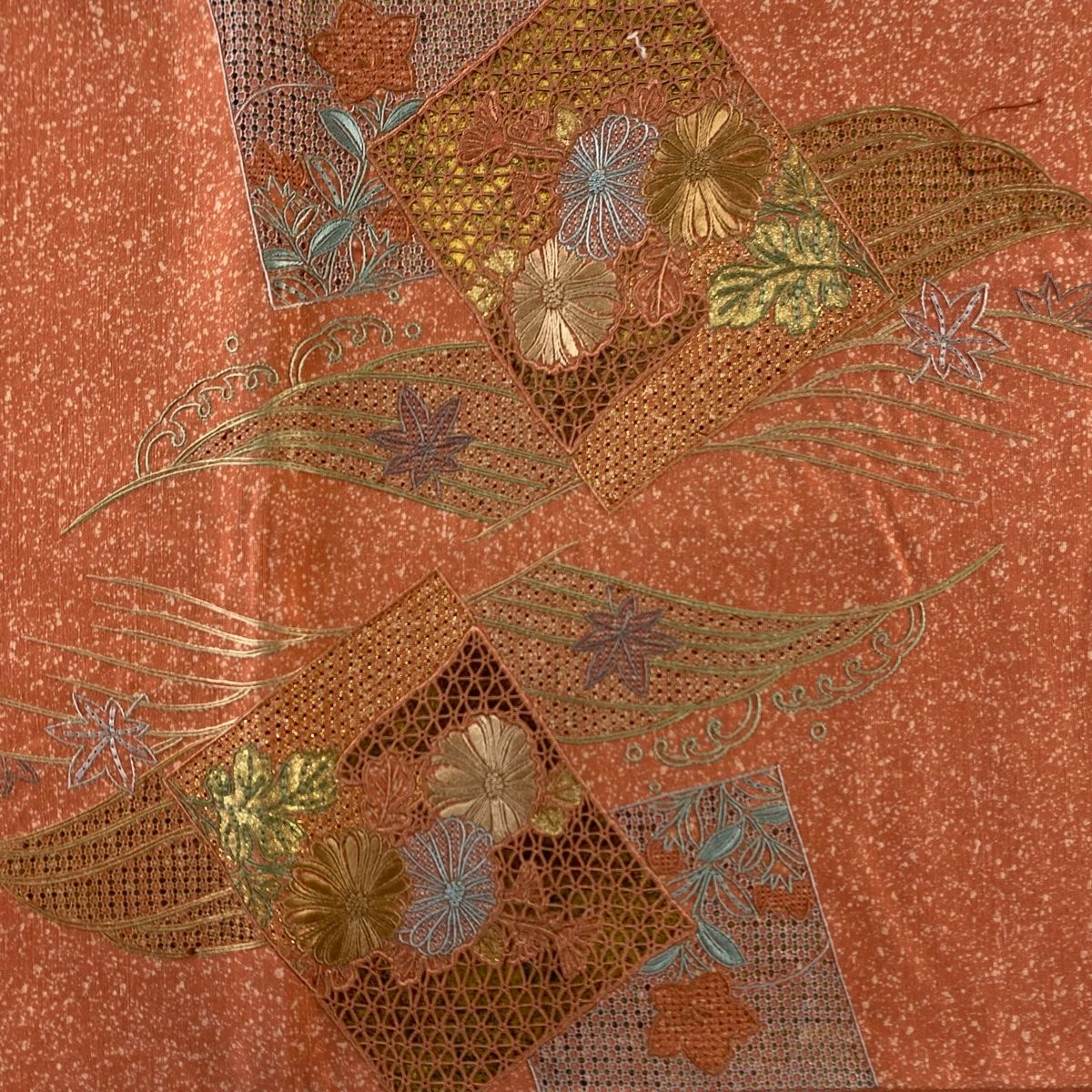 サーモンピンク お太鼓柄